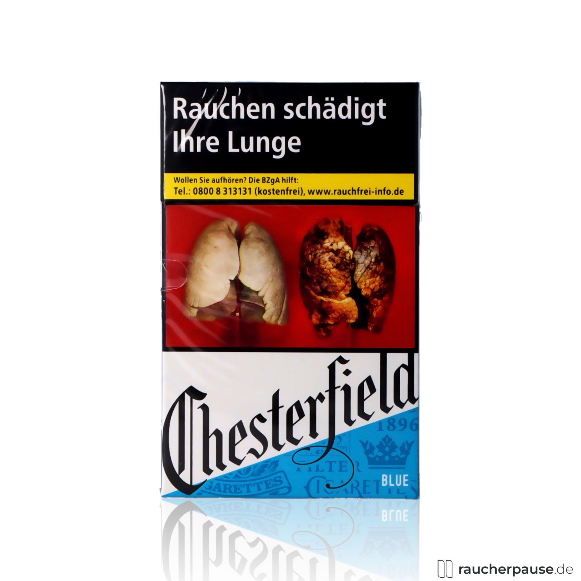 Chesterfield Blue Zigaretten | 20 Stk. pro Packung | American Blend | Fein-würziger Geschmack