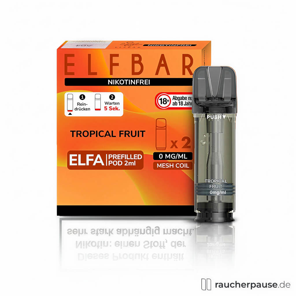 Elf Bar Elfa Prefilled Pods Tropical Fruit | Nikotinfrei | 2x2ml