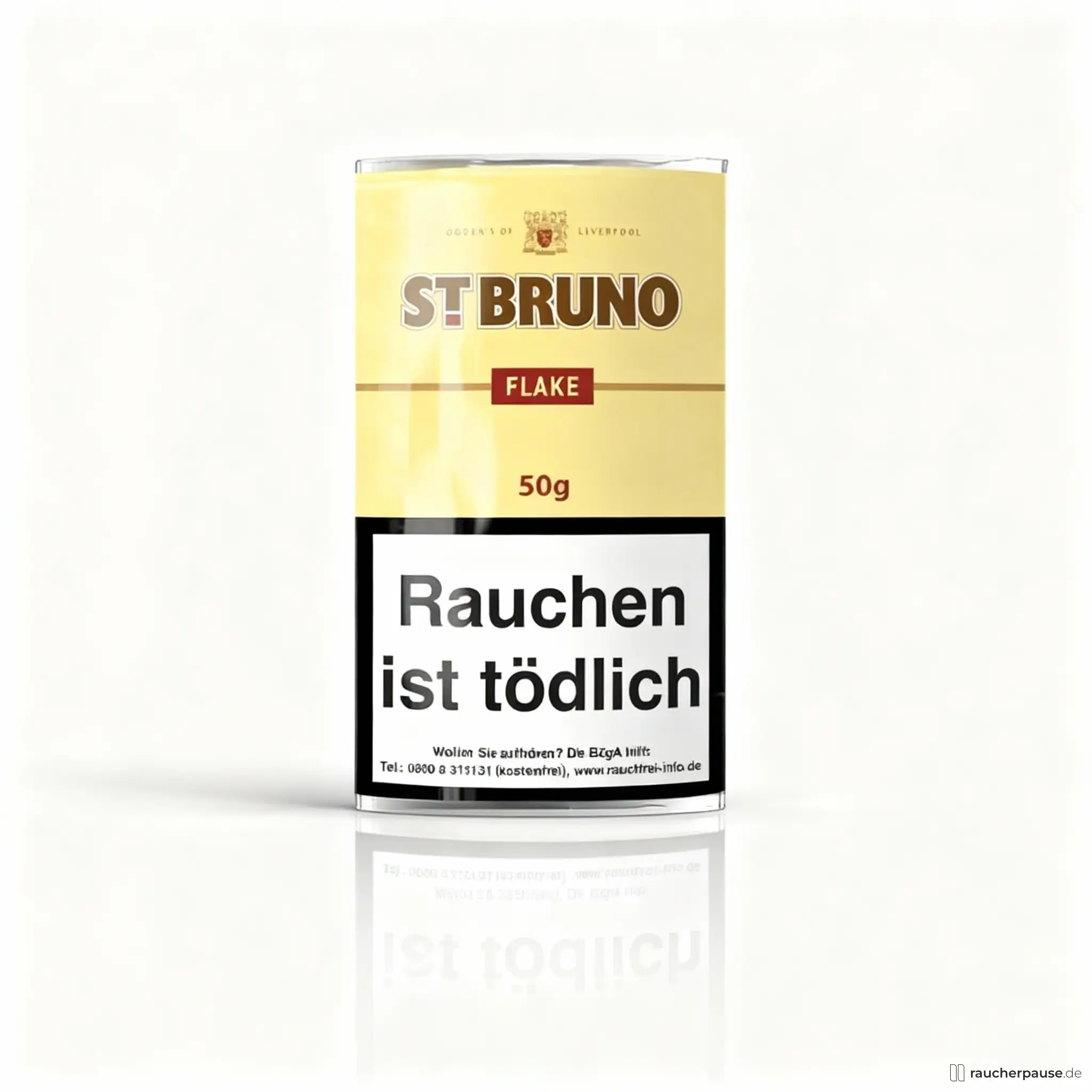 St. Bruno Flake Pfeifentabak 50g | Blumig-Seifiger Earl Grey Duft | Mac Baren Qualität