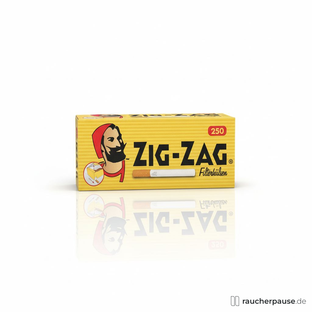 Zig Zag King Size Filterhülsen | 250 Stück | 84mm Länge | Ohne Aromatisierung | Zellulose Material
