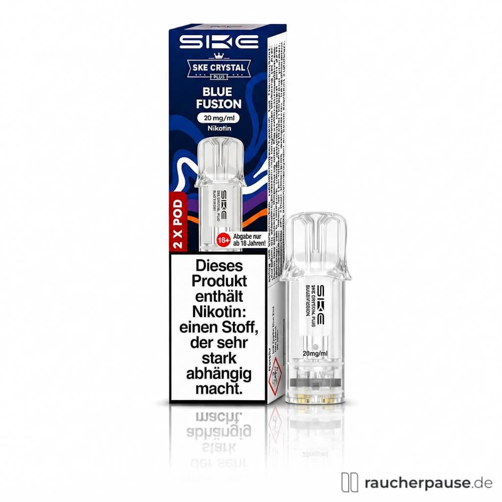 SKE Crystal Plus Blue Fusion Prefilled Pods | 2 Stück | 20 mg/ml Nikotin