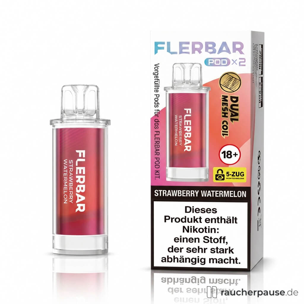 Flerbar Strawberry Kiwi Prefilled Pods | 2 Stück | 20 mg/ml Nikotin