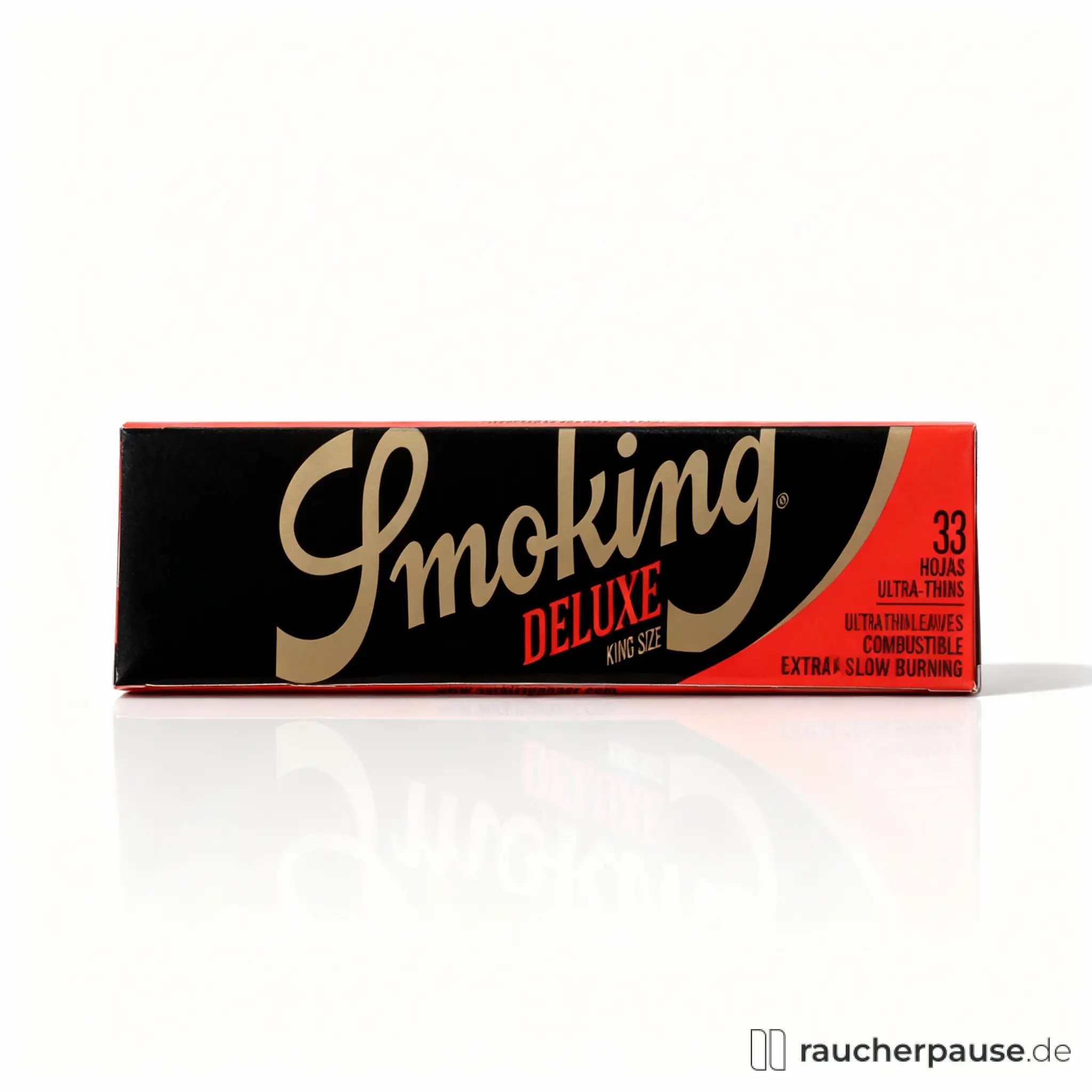 Smoking Deluxe King Size Papers | 33 ultradünne Blättchen | Langsam brennend & FSC-zertifiziert
