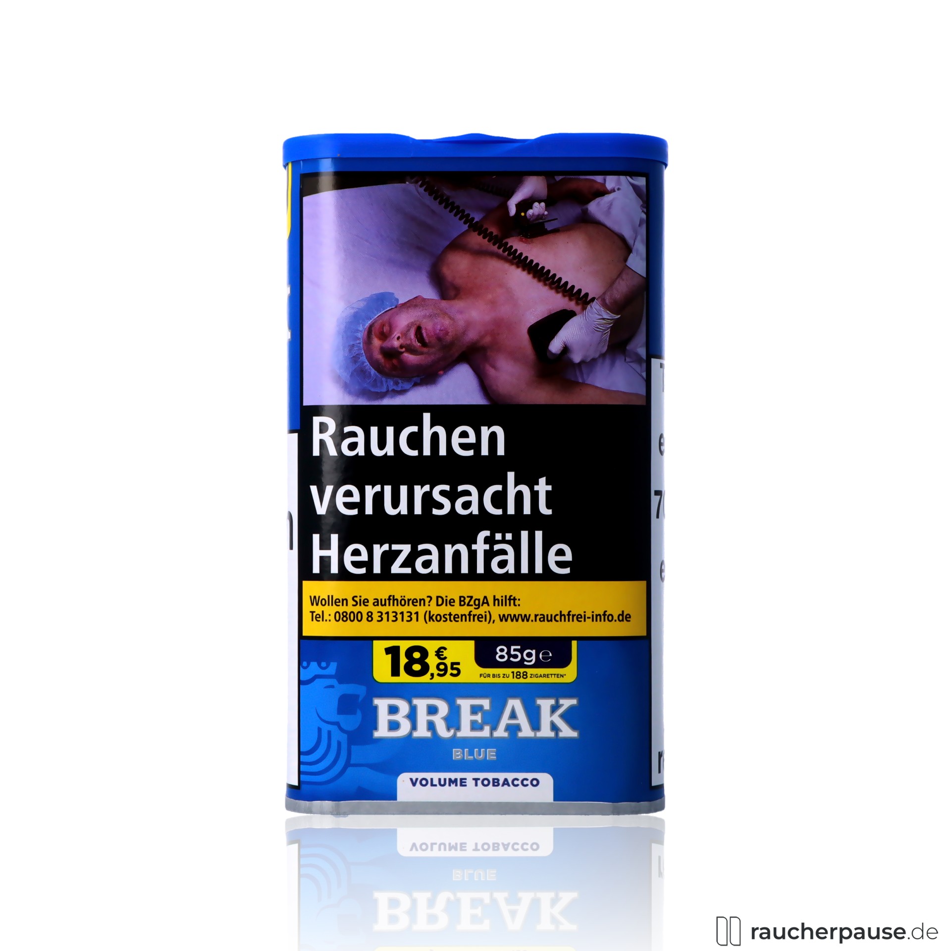 Break Blau Volumentabak | 85g Dose | American Blend | Ergiebig & Aromatisch