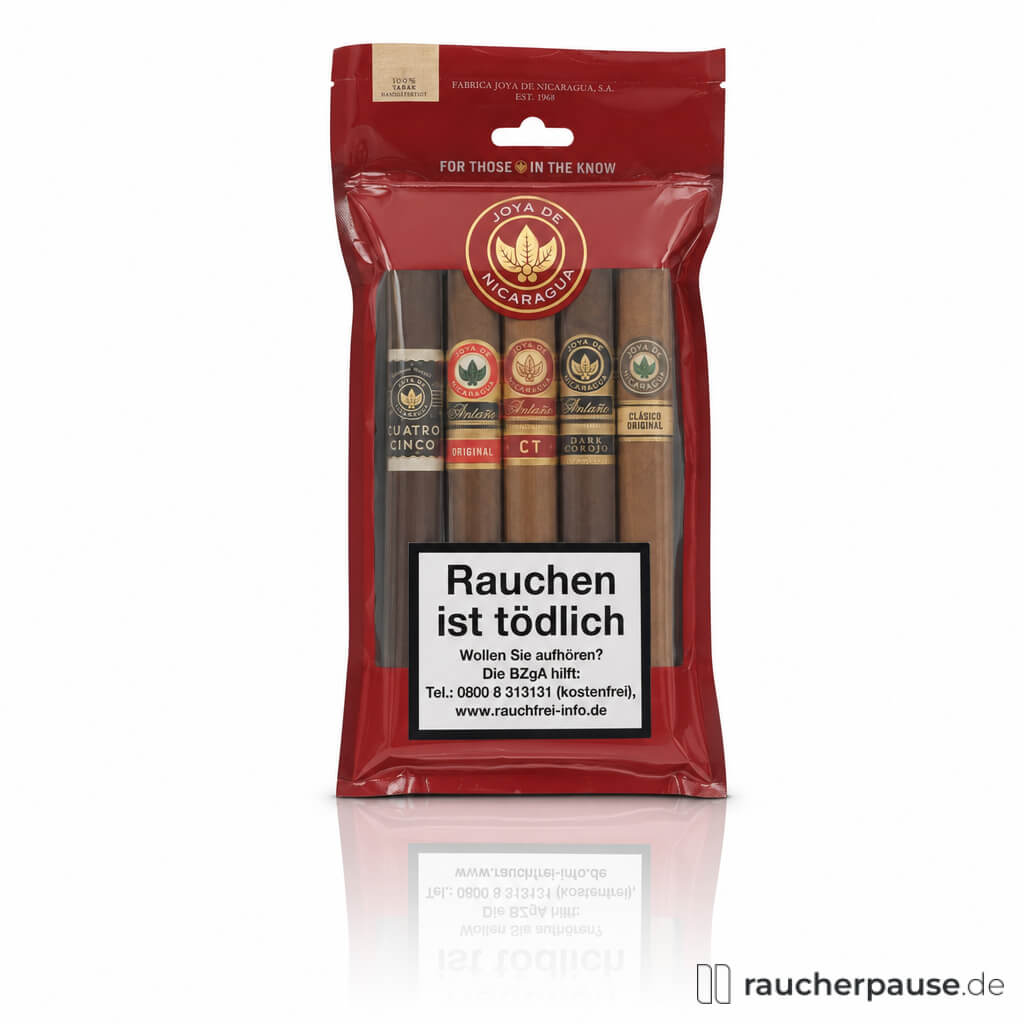 Joya de Nicaragua Zigarren-Sampler mit fünf verschiedenen Zigarren