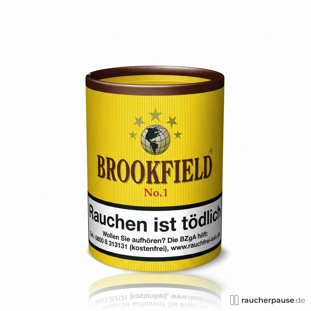 Brookfield No. 1 Pfeifentabak | 200g Dose | Virginia, Burley, Java | Dezente Vanille | Pöschl Qualität