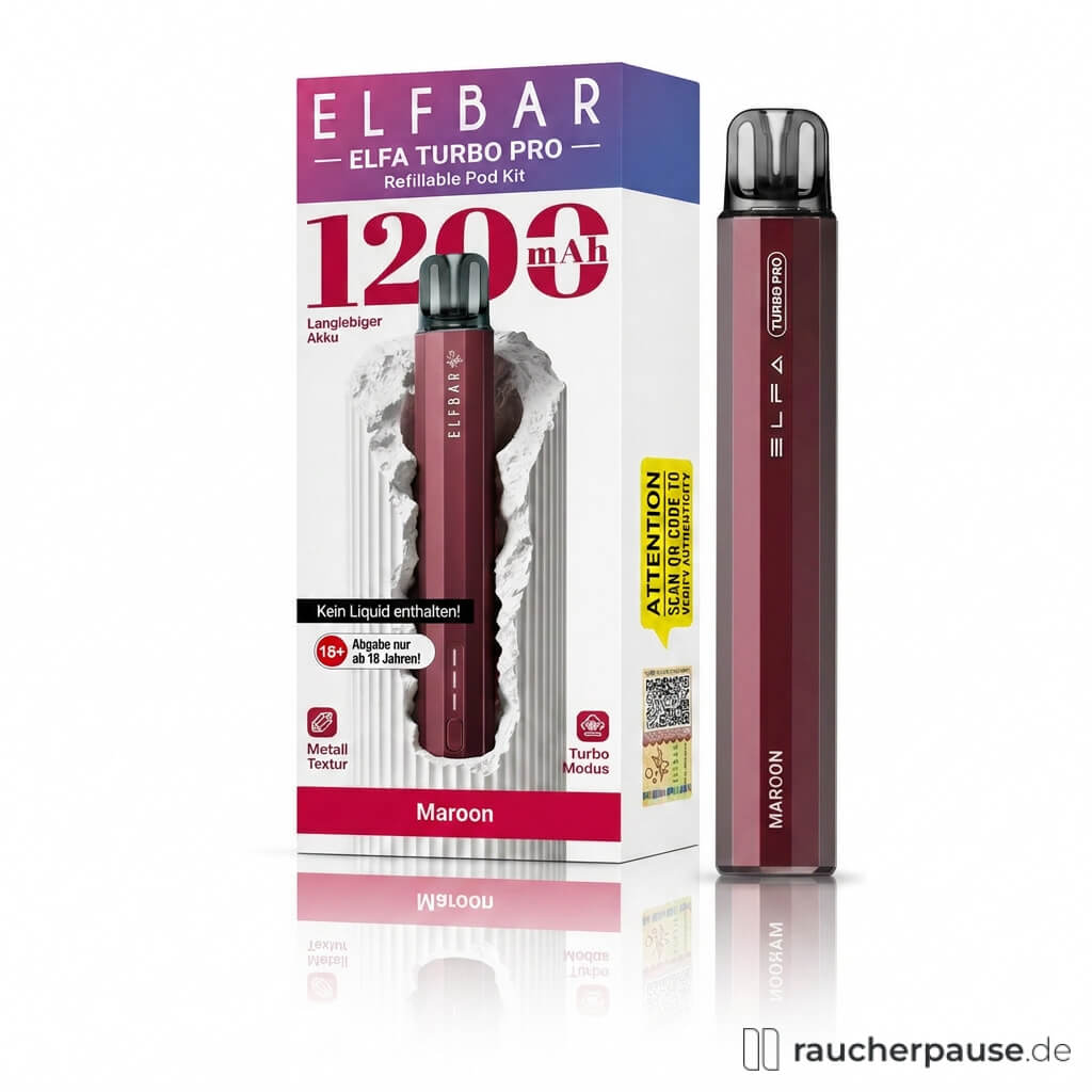 Elfbar Elfa Turbo Pro Akkuträger | 1200mAh | Maroon