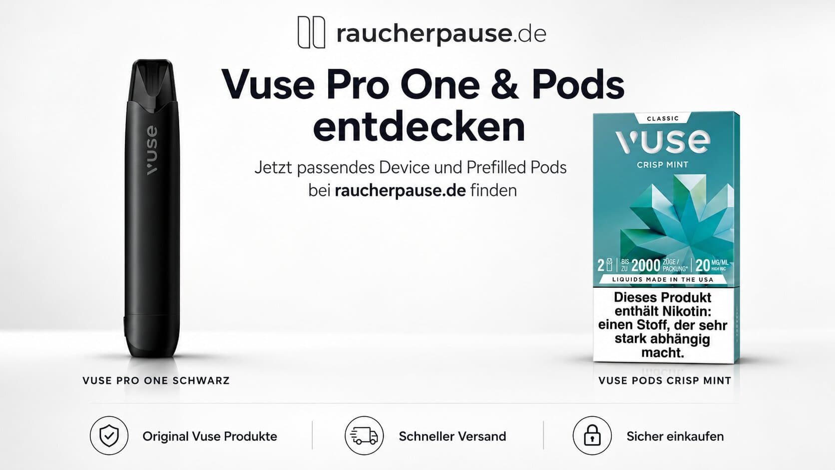 Vuse Pro One Vape kaufen – wiederaufladbares Vuse Pod-System