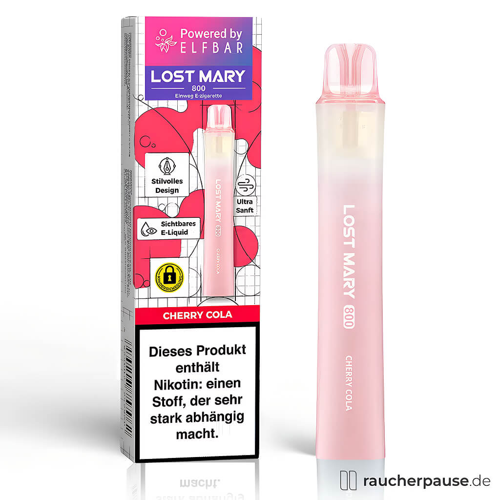 Lost Mary 800 Einweg E-Zigarette | Cherry Cola | 20 mg/ml Nikotin