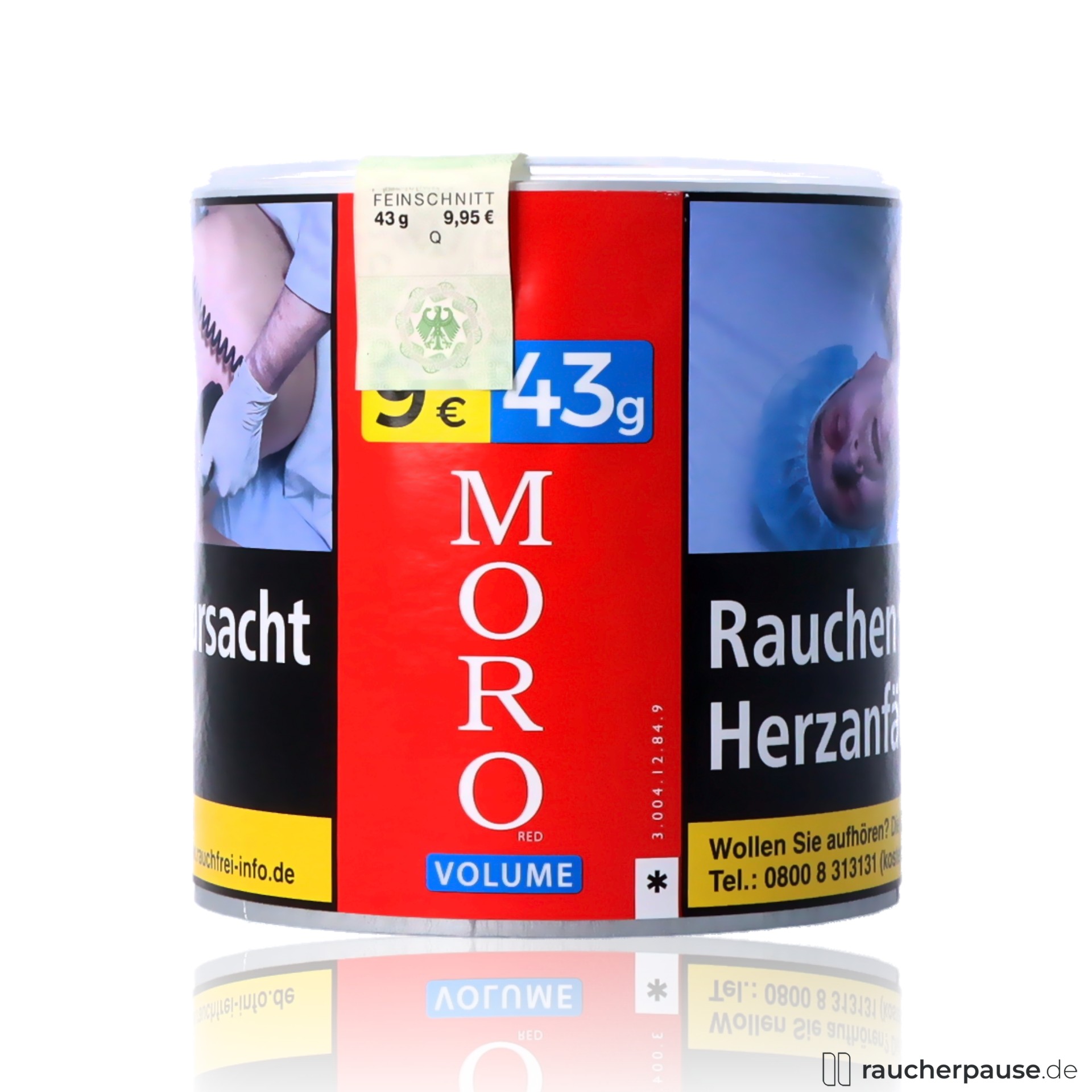 Moro Rot Volumentabak | 43g Dose | American Blend | Mittlere Stärke