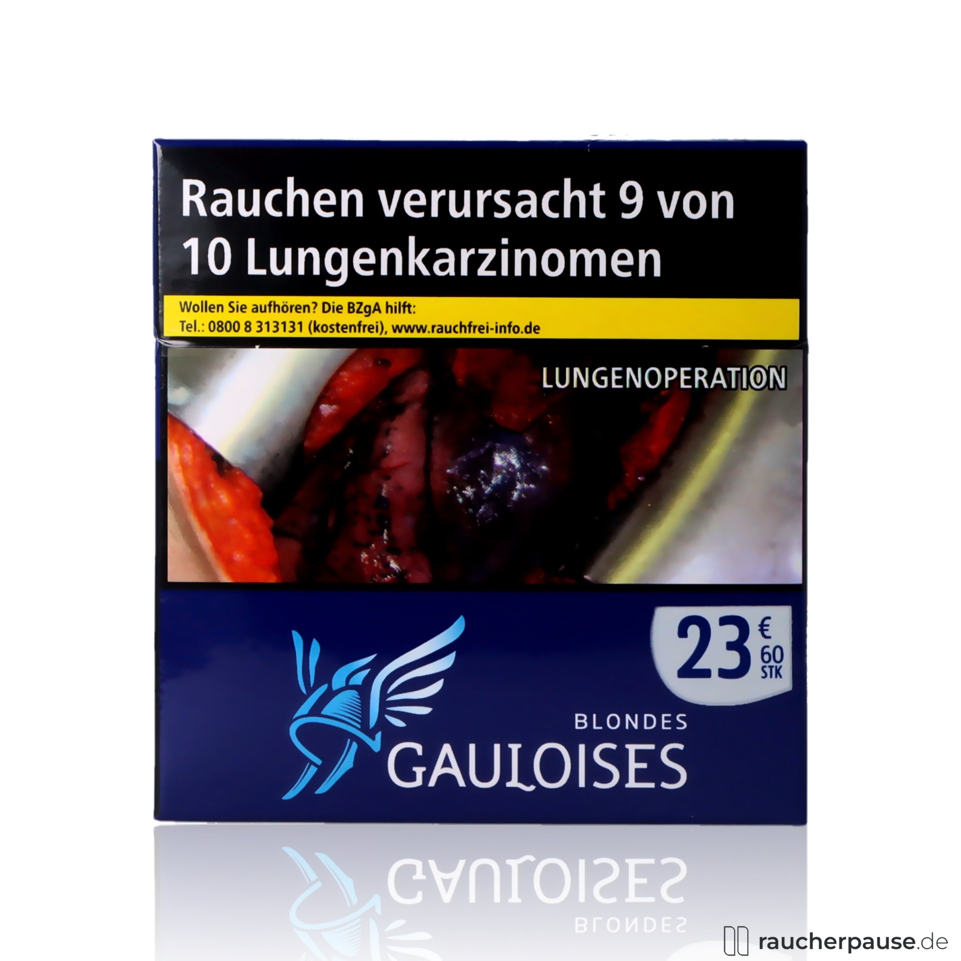 Gauloises Blondes Blau Zigaretten | 60 Stk. pro Packung | King Size | Intensiv würzig