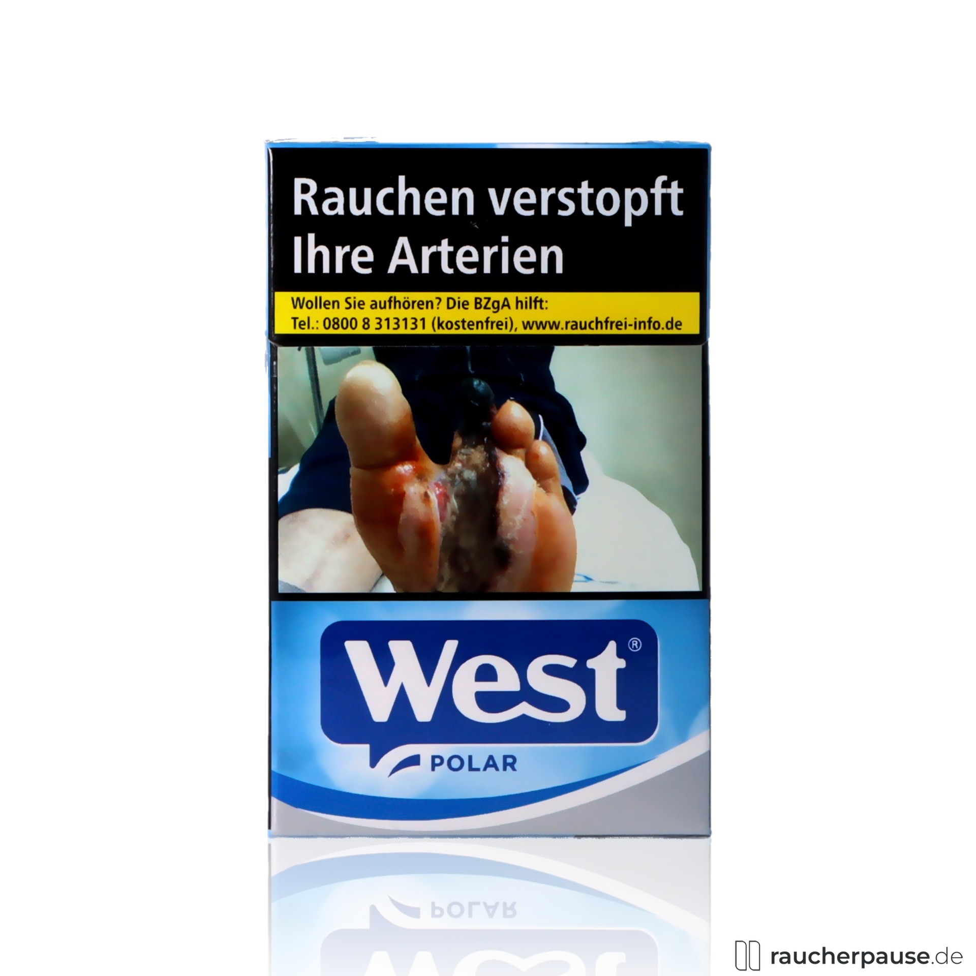 West Polar Zigaretten | 20 Stk. pro Packung | King Size | Fein-würziges Tabakaroma