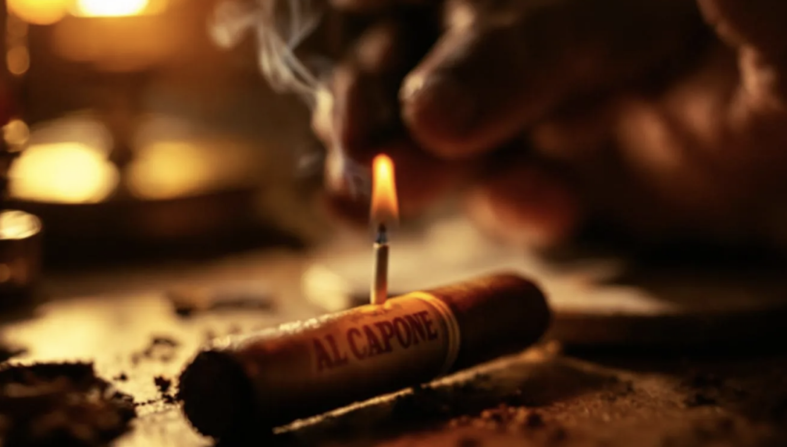 Al Capone Zigarre die mit Logo versehen wird