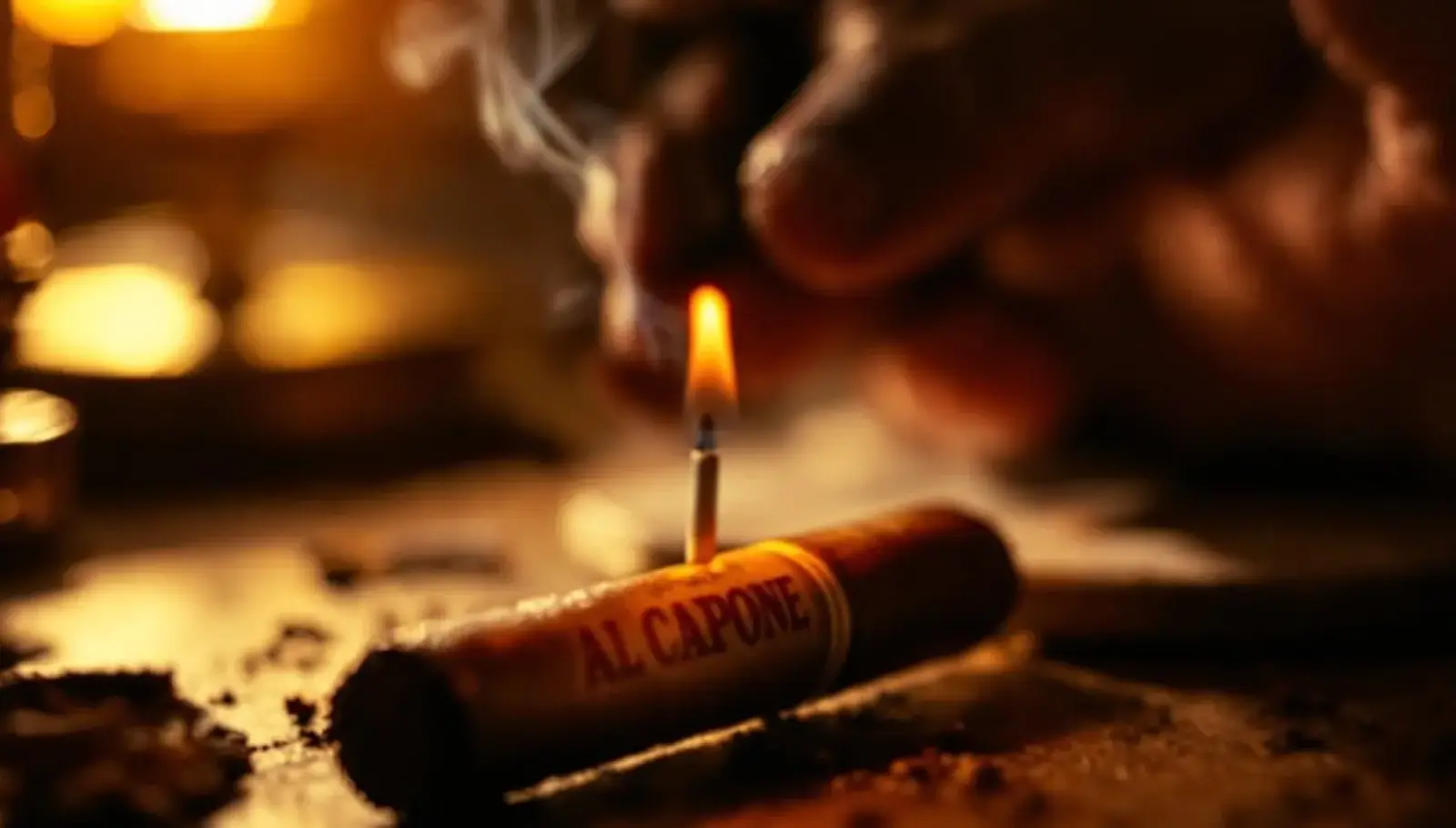 Al Capone Zigarre die mit Logo versehen wird