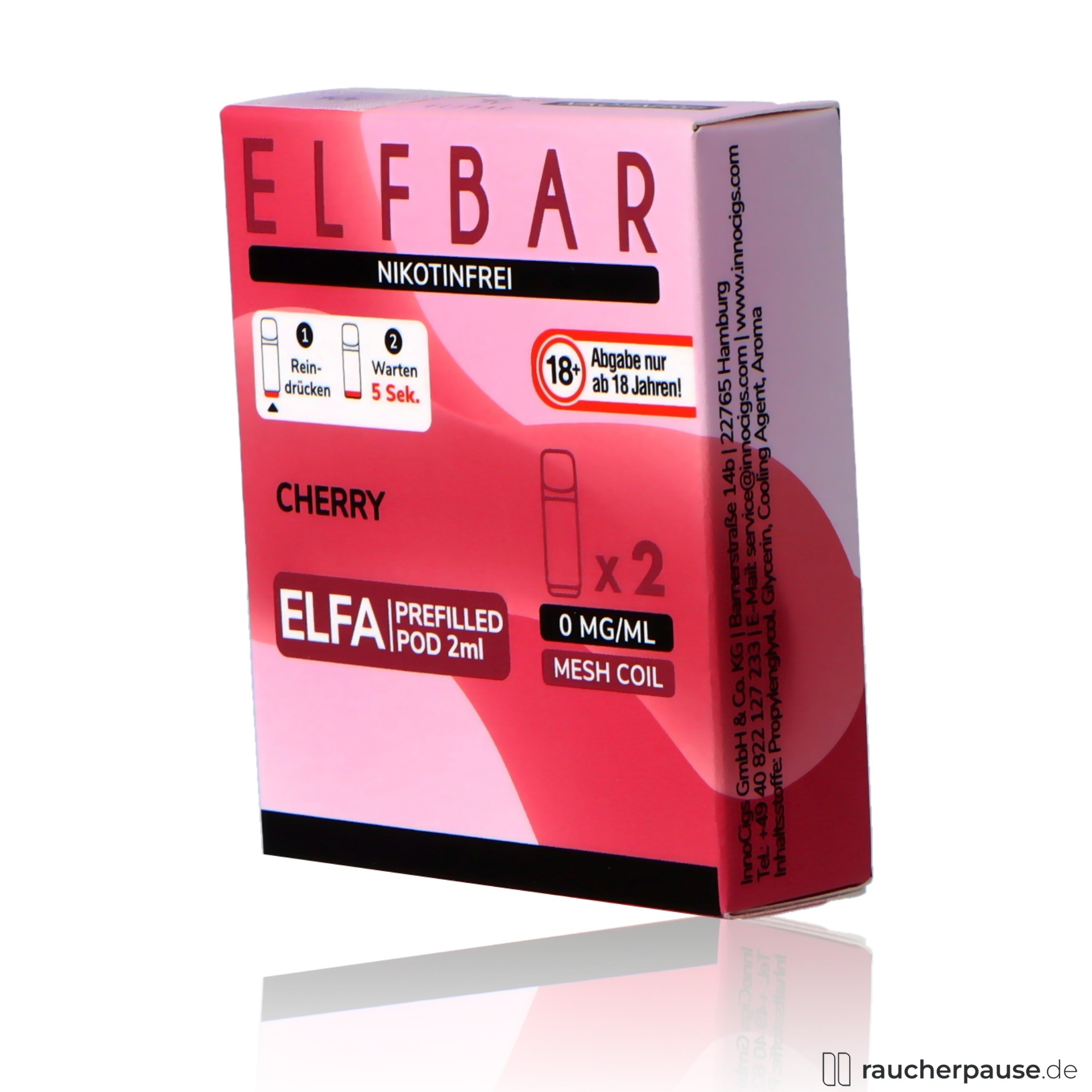 Elf Bar Elfa Cherry Ice Pods Nikotinfrei eiskalt genieen Elf Bar Elfa Cherry Ice Pods Nikotinfrei eiskalt genieen