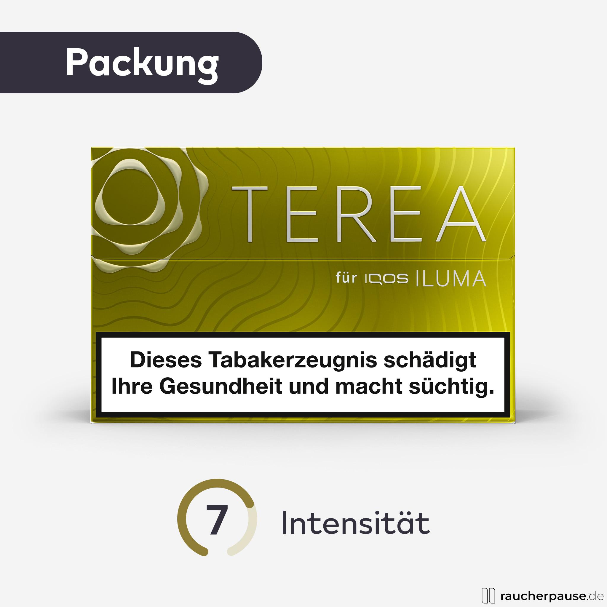 Terea Yellow Green Tabaksticks für IQOS Iluma | 20 Stück | Würziger Tabakgeschmack