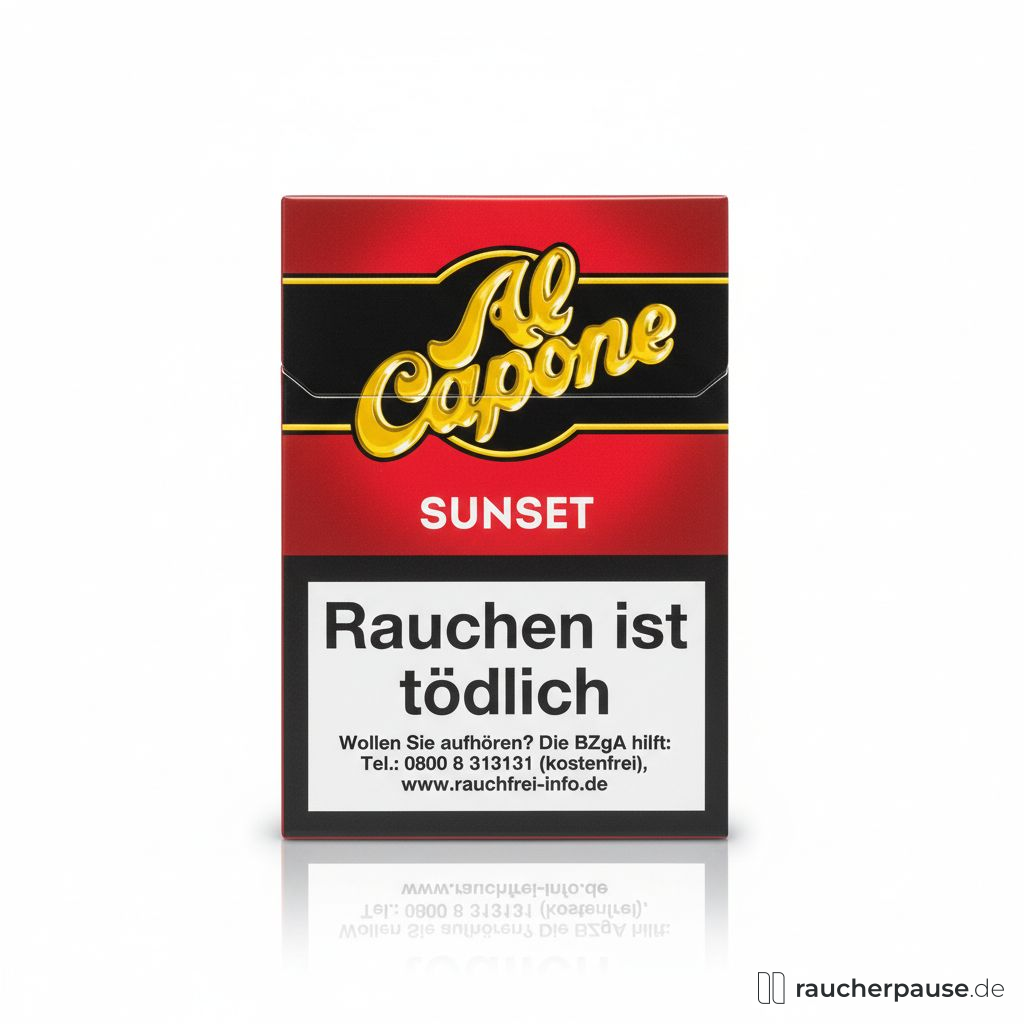 Al Capone Pocket Sunset Cigarillos | 18er Pack | Mildes Rum-Aroma | 68mm Filter Al Capone Pocket Sunset Cigarillos | 18er Pack | Mildes Rum-Aroma | 68mm Filter