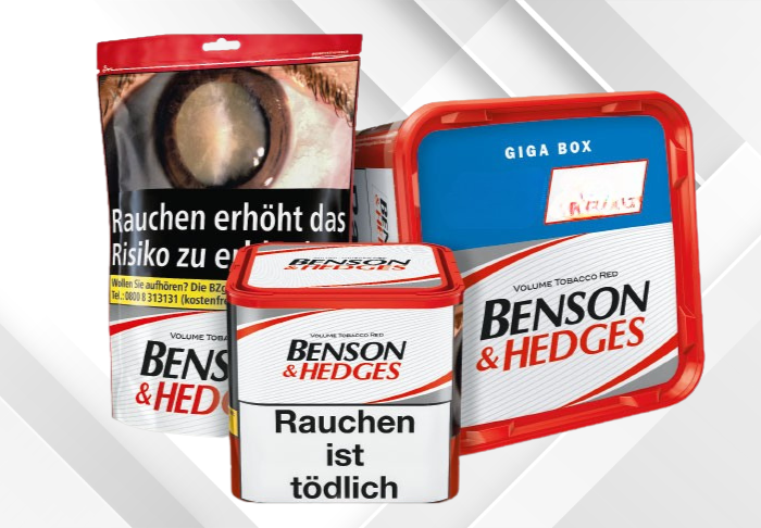 Benson & Hedges Tabak 3 Verpackungsgrößen