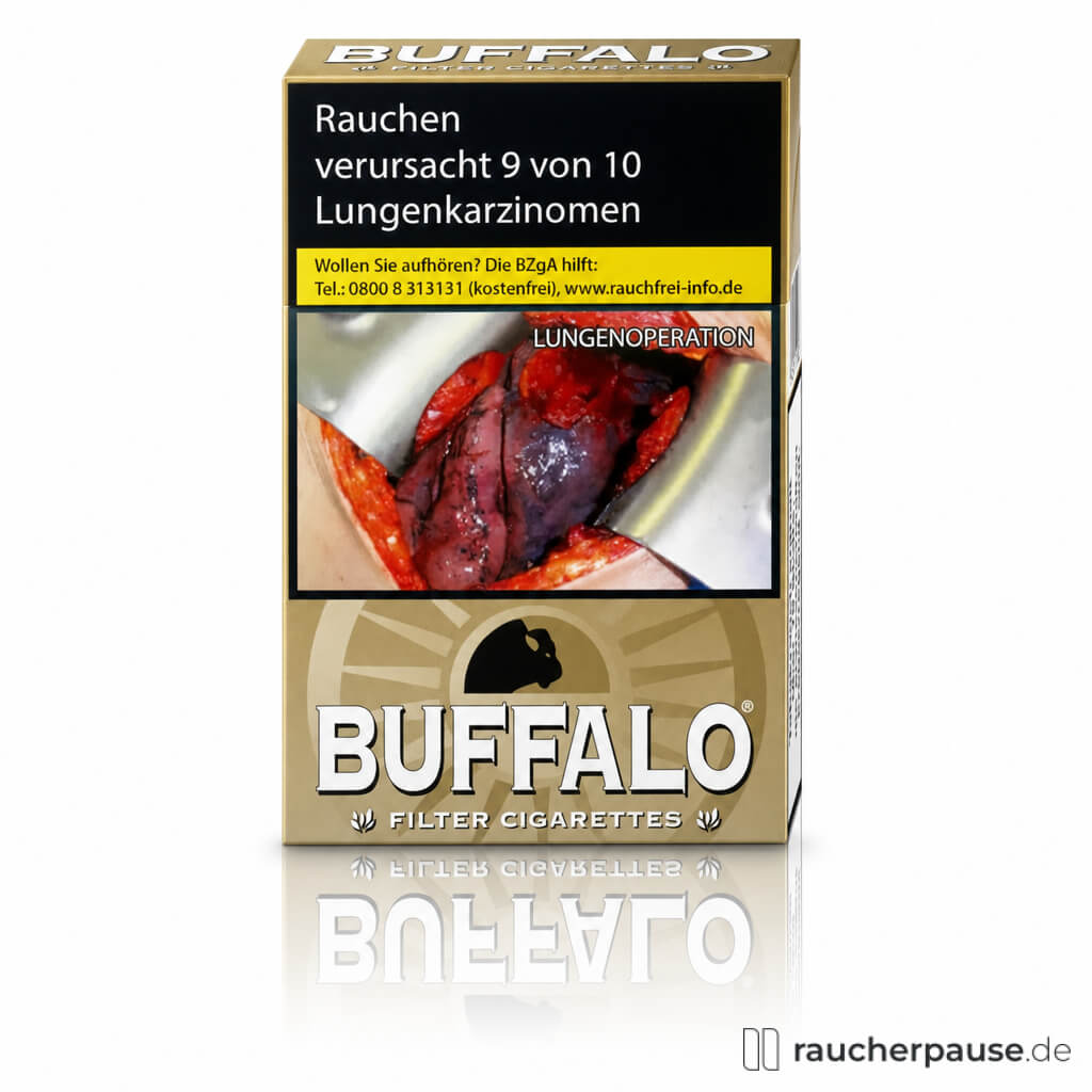 Buffalo Gold Zigaretten | 20 Stk. pro Packung | Milder American Blend