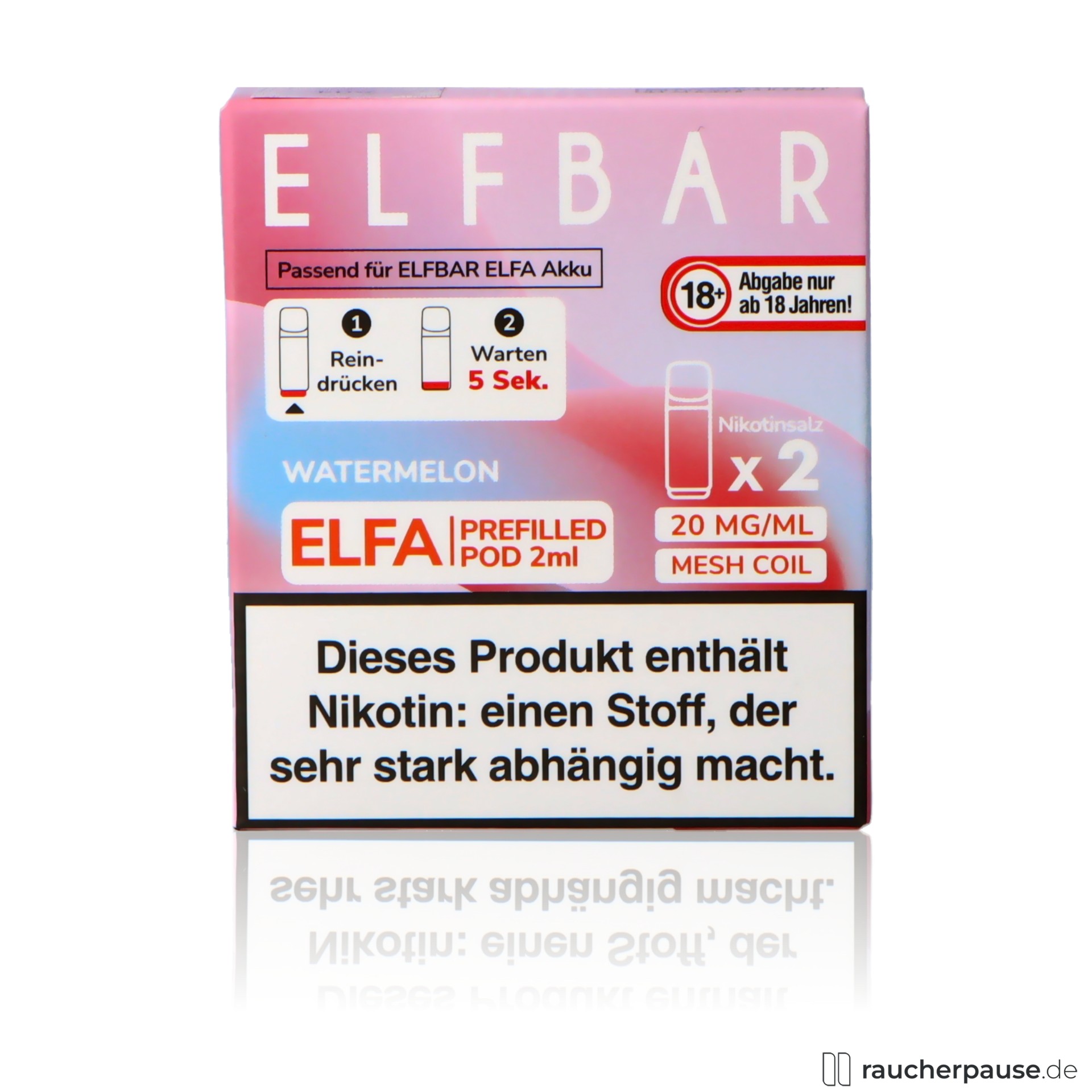 Elf Bar Elfa Prefilled Pods Watermelon | 20mg/ml Nikotin | 2x2ml