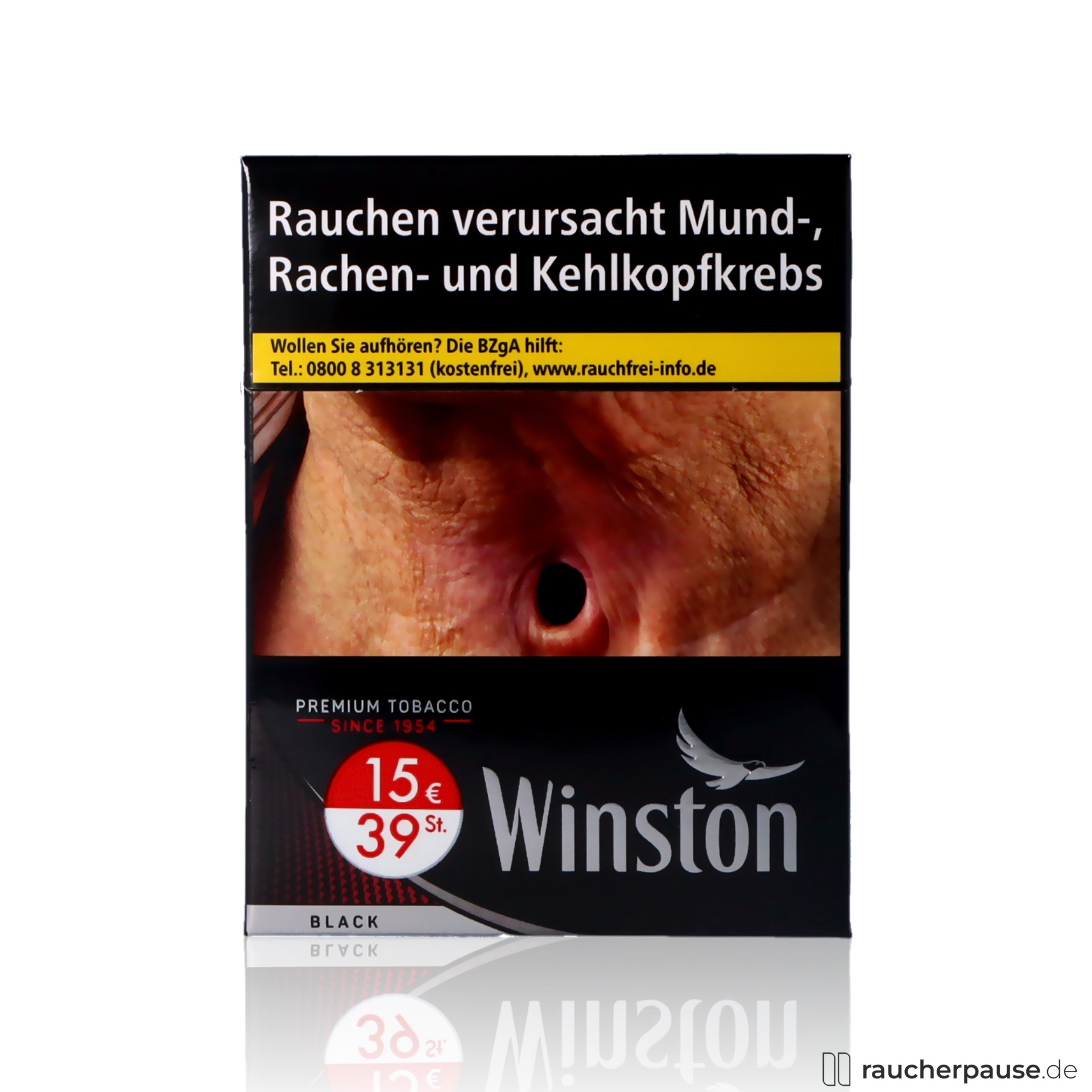 Winston Black 4XL Zigaretten | 39 Stk. pro Packung | Intensiv würziger Geschmack