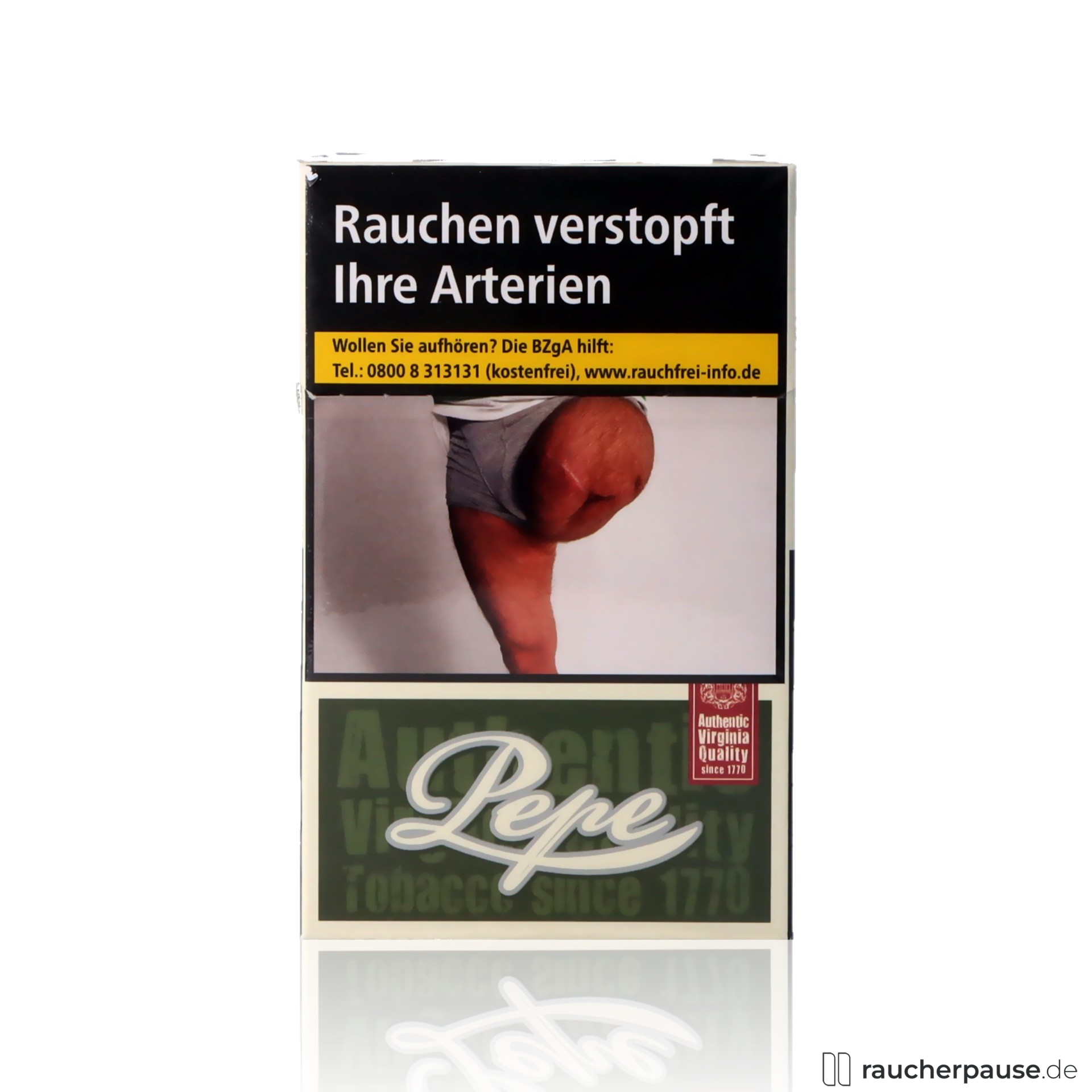 Pepe Dark Green Zigaretten | 20 Stk. pro Packung | Ohne Zusatzstoffe Pepe Dark Green Zigaretten | 20 Stk. pro Packung | Ohne Zusatzstoffe