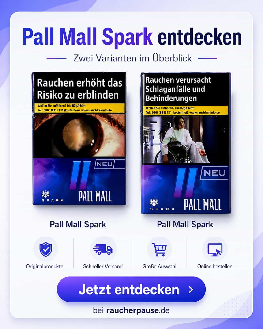 Pall Mall Spark Giga und Pall Mall Spark OP