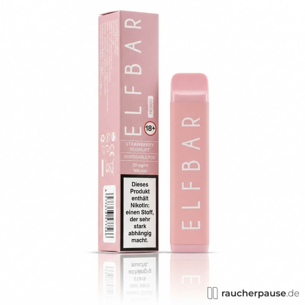 ELFBAR NC600 Strawberry Yoghurt | 20 mg/ml Nikotin | bis zu 600 Züge
