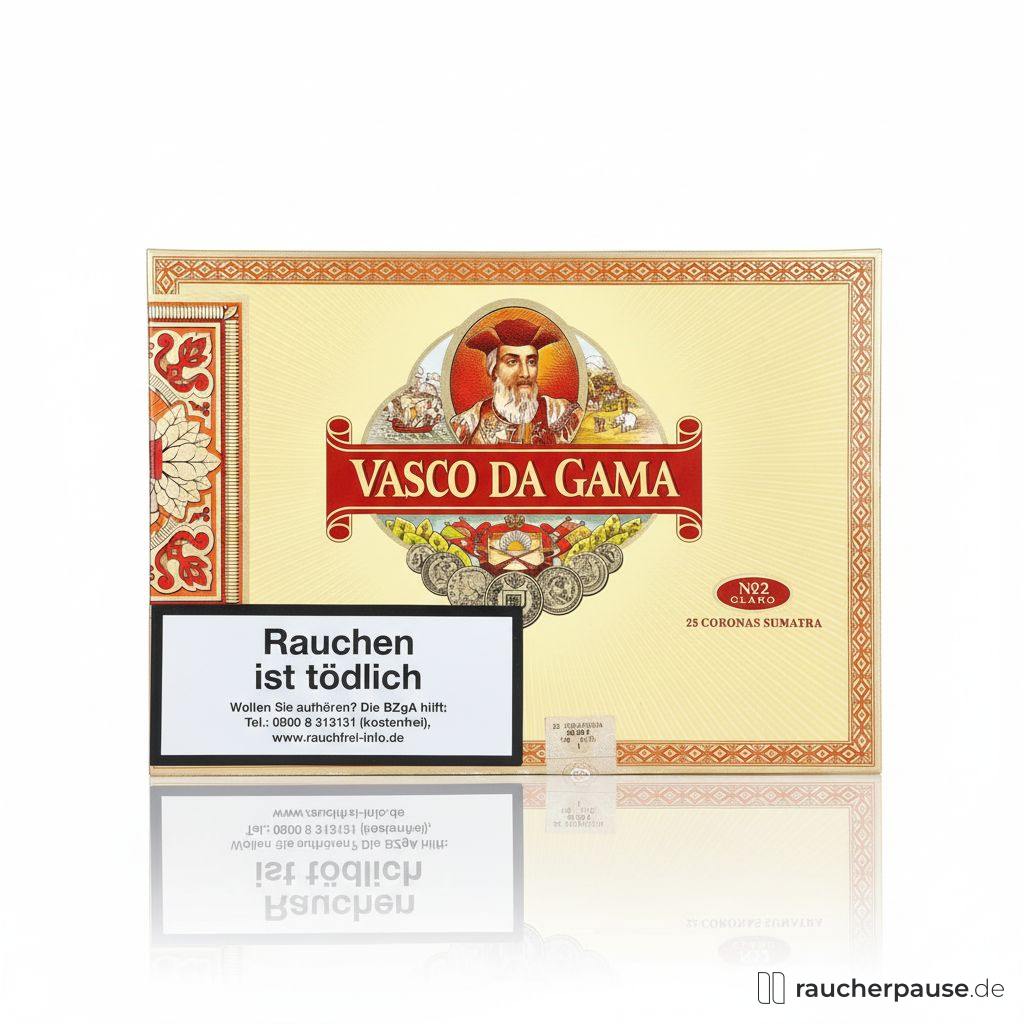 Vasco da Gama Sumatra Zigarren | 25 Stück | Corona Format | Karibik & Dominikanische Einlage