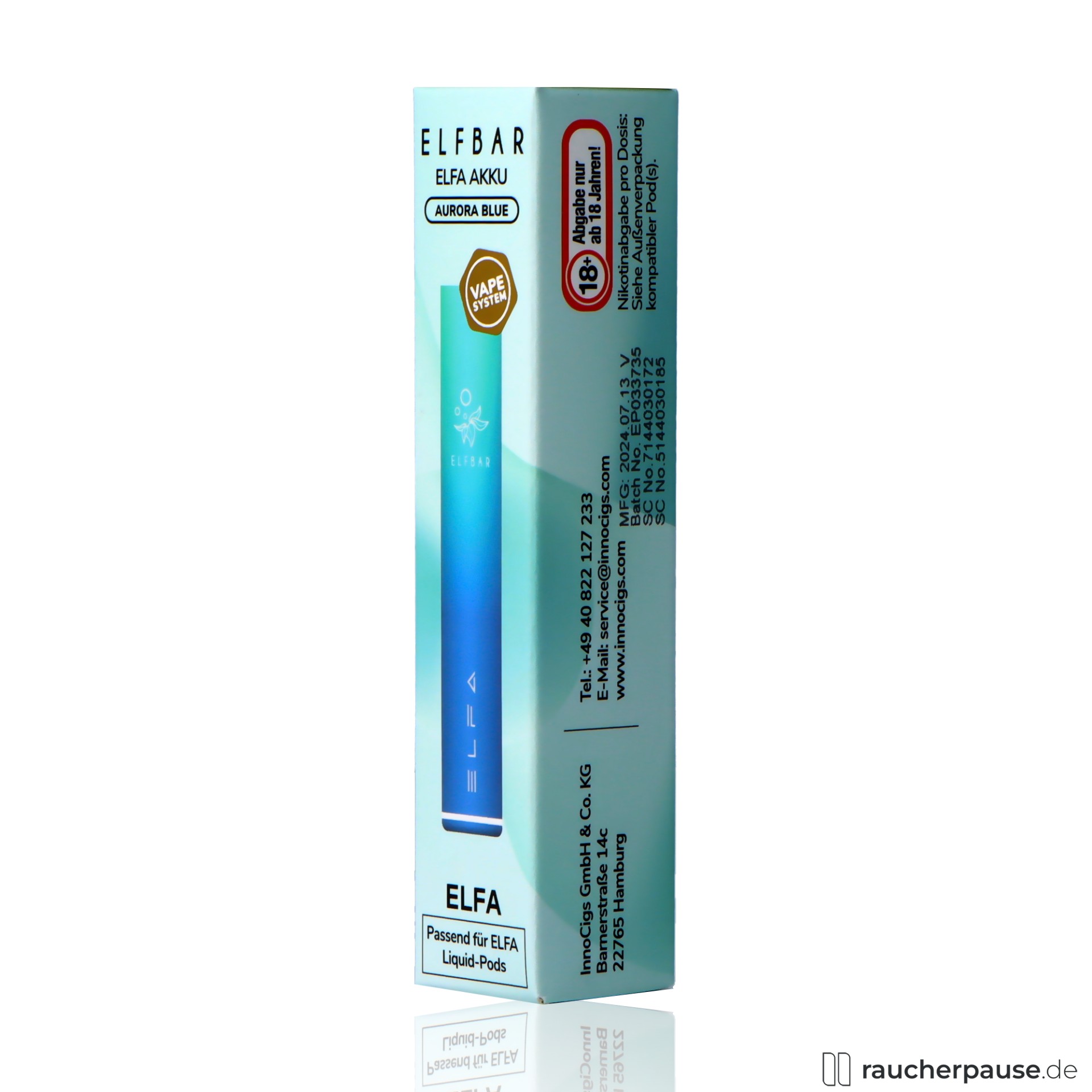 Elf Bar Elfa Aurora Blue Akku Jetzt kaufen ab 5,90 Elf Bar Elfa Aurora Blue Akku Jetzt kaufen ab 5,90