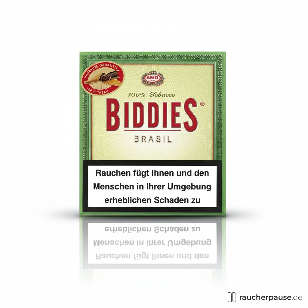 Biddies Brasil Zigarillos | 20er Pack | Brasil-Deckblatt, erdig-toastig, würzig