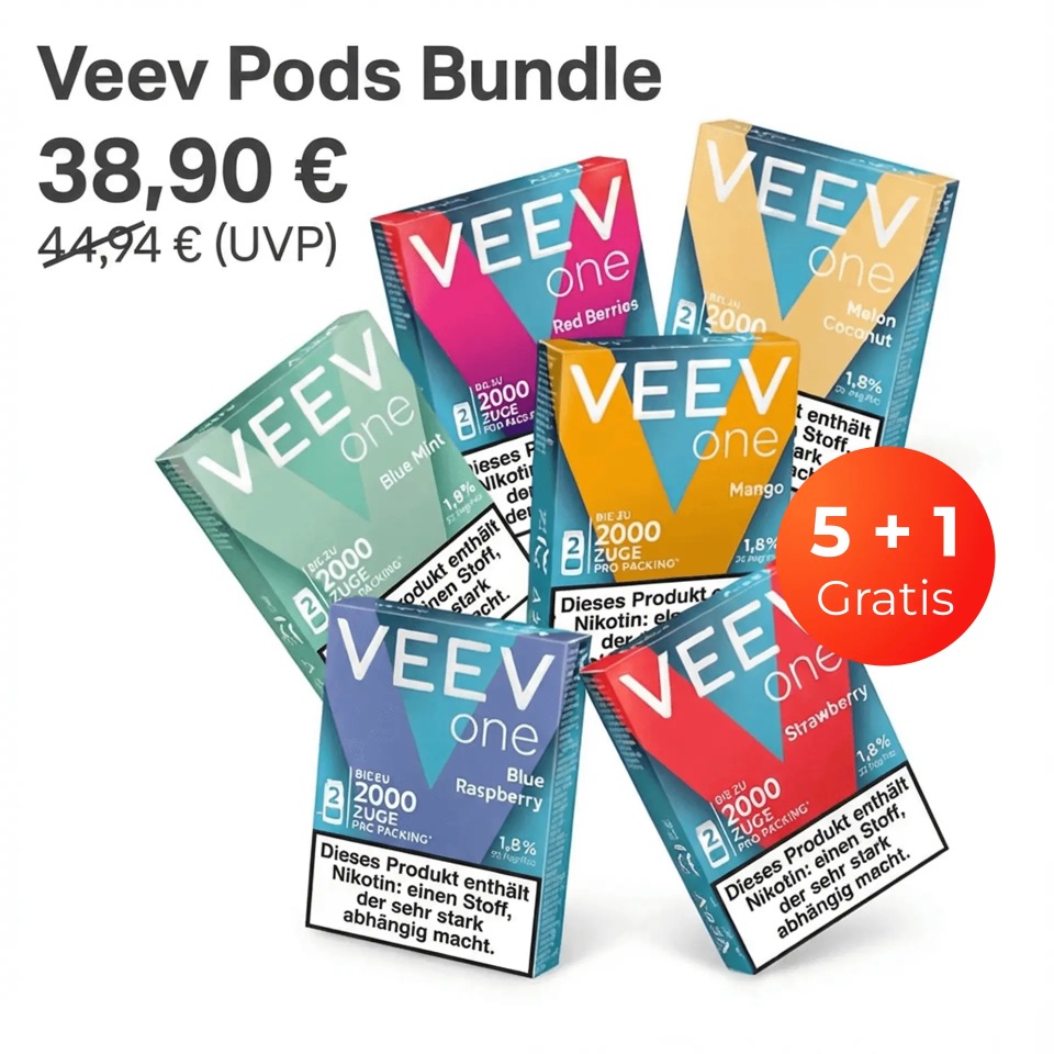 AKTION VEEV One POD 5 Stck + 1 GRATIS Bundle Special | AKT3 AKTION VEEV One POD 5 Stck + 1 GRATIS Bundle Special | AKT3