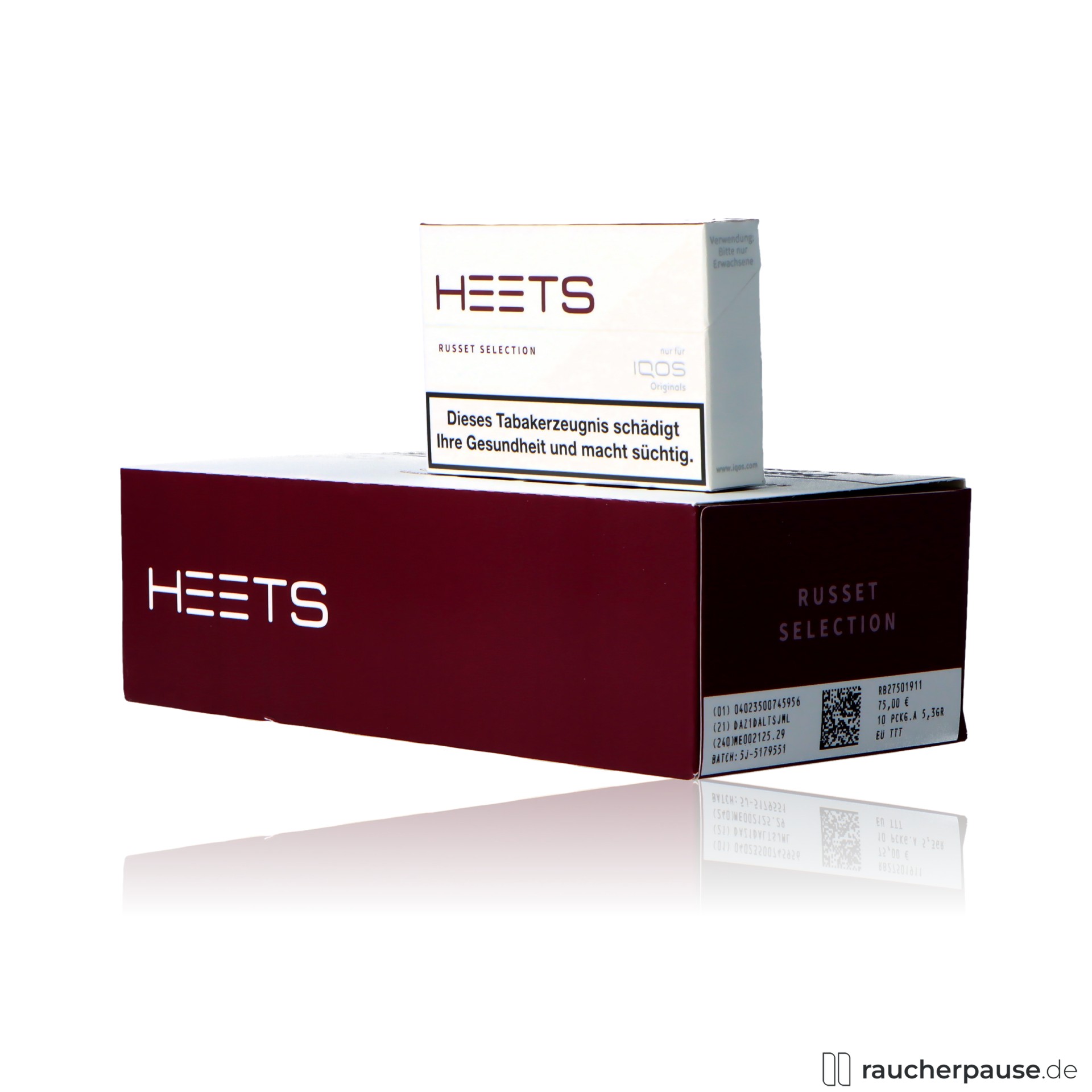 heets, heets russet selection tabak sticks stueck intensiver geschmack fuer iqos , packshot vorderseite