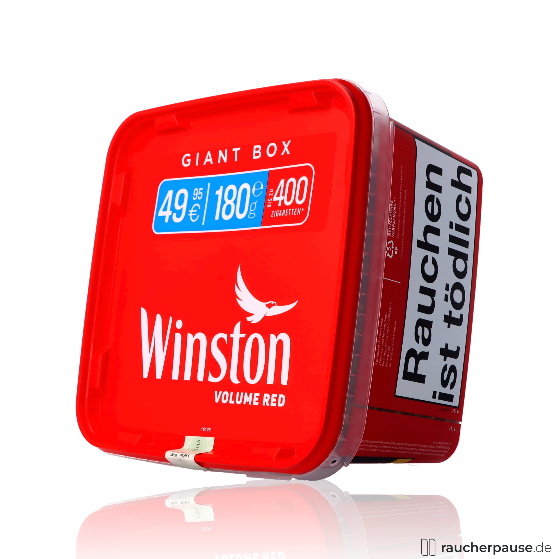 winston red giant volumentabak eimer american blend zigaretten , packshot vorderseite