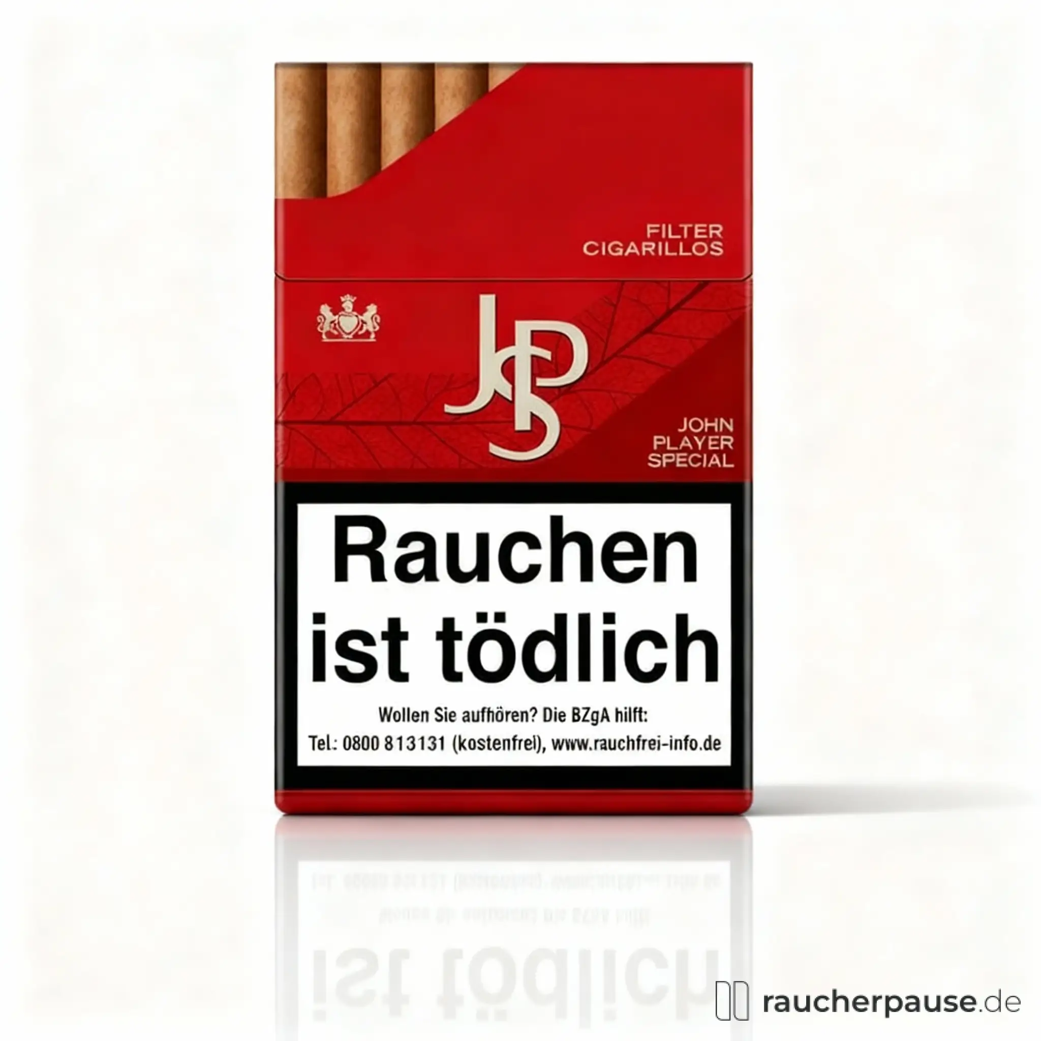 JPS Red Filterzigarillos mit Naturdeckblatt | 17 Stück | Kräftiger Geschmack