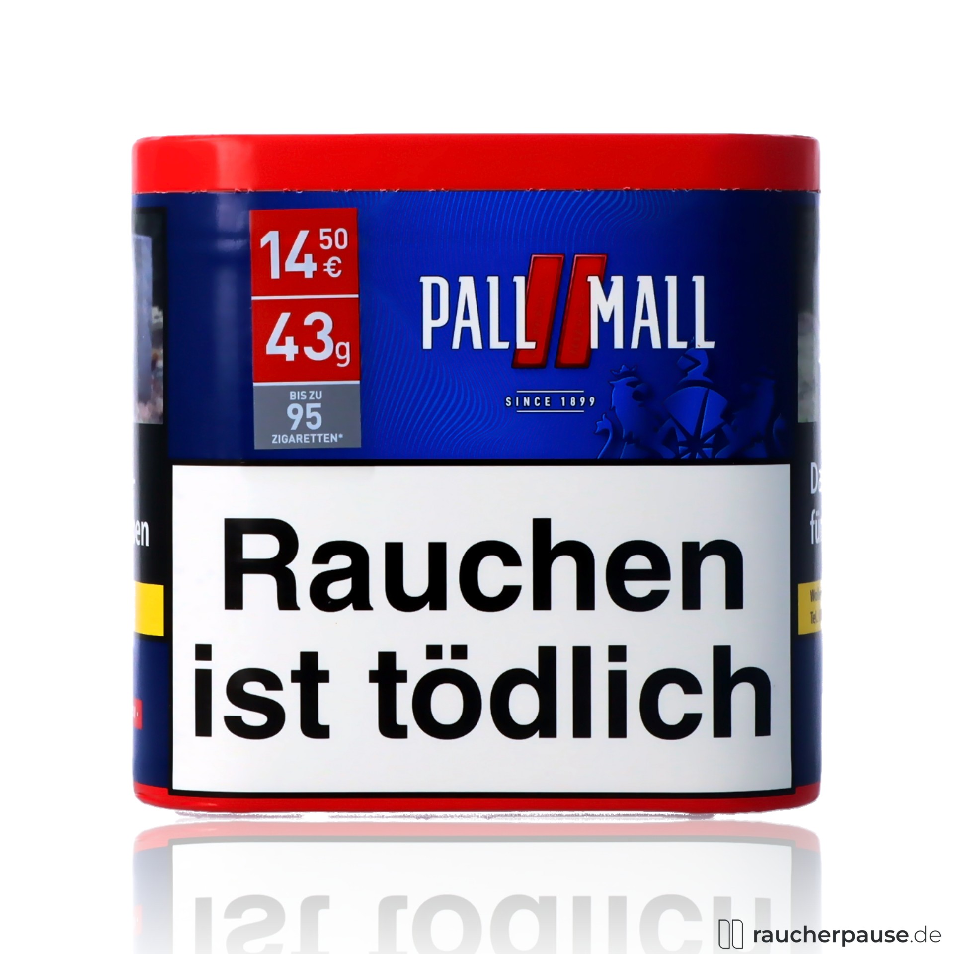 Pall Mall Red Volumentabak | 43g Dose | Stark & Full Flavour | American Blend