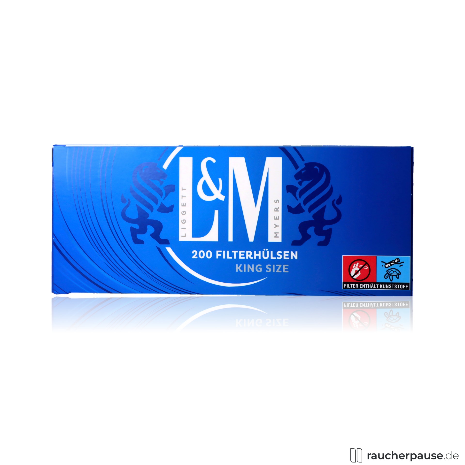 L&M Blue King Size Filterhülsen | 200 Stück | 84mm Länge | 15mm Filter