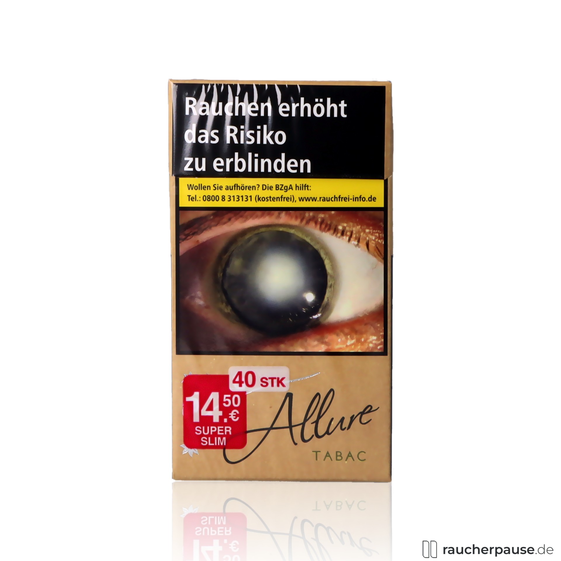 Allure Tabac XXXL Zigaretten | 40 Stk. pro Packung | 100 mm Filter