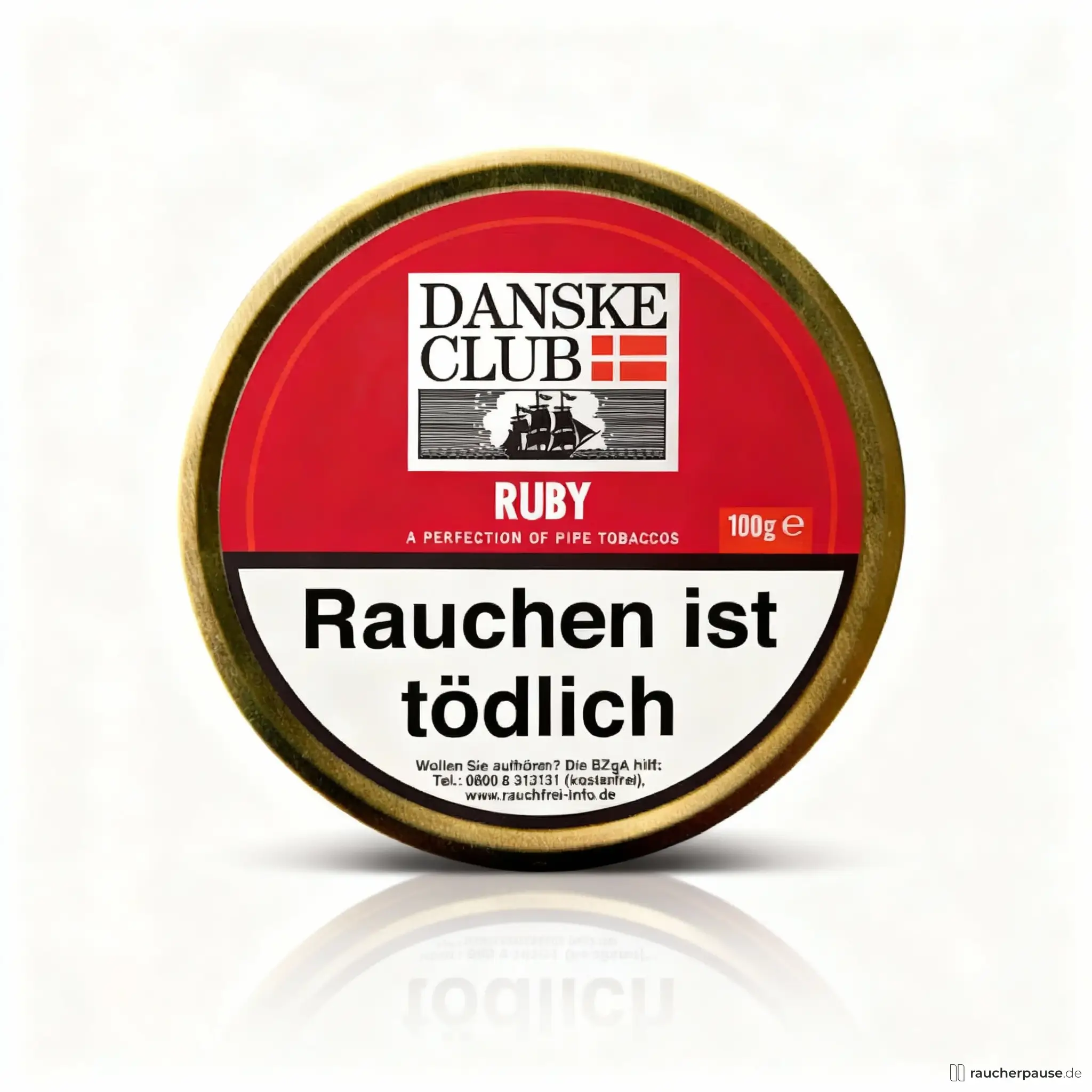 Danske Club Ruby Tabak | 100g Pouch | Exquisites Kirscharoma mit Burley & Virginia Mischung