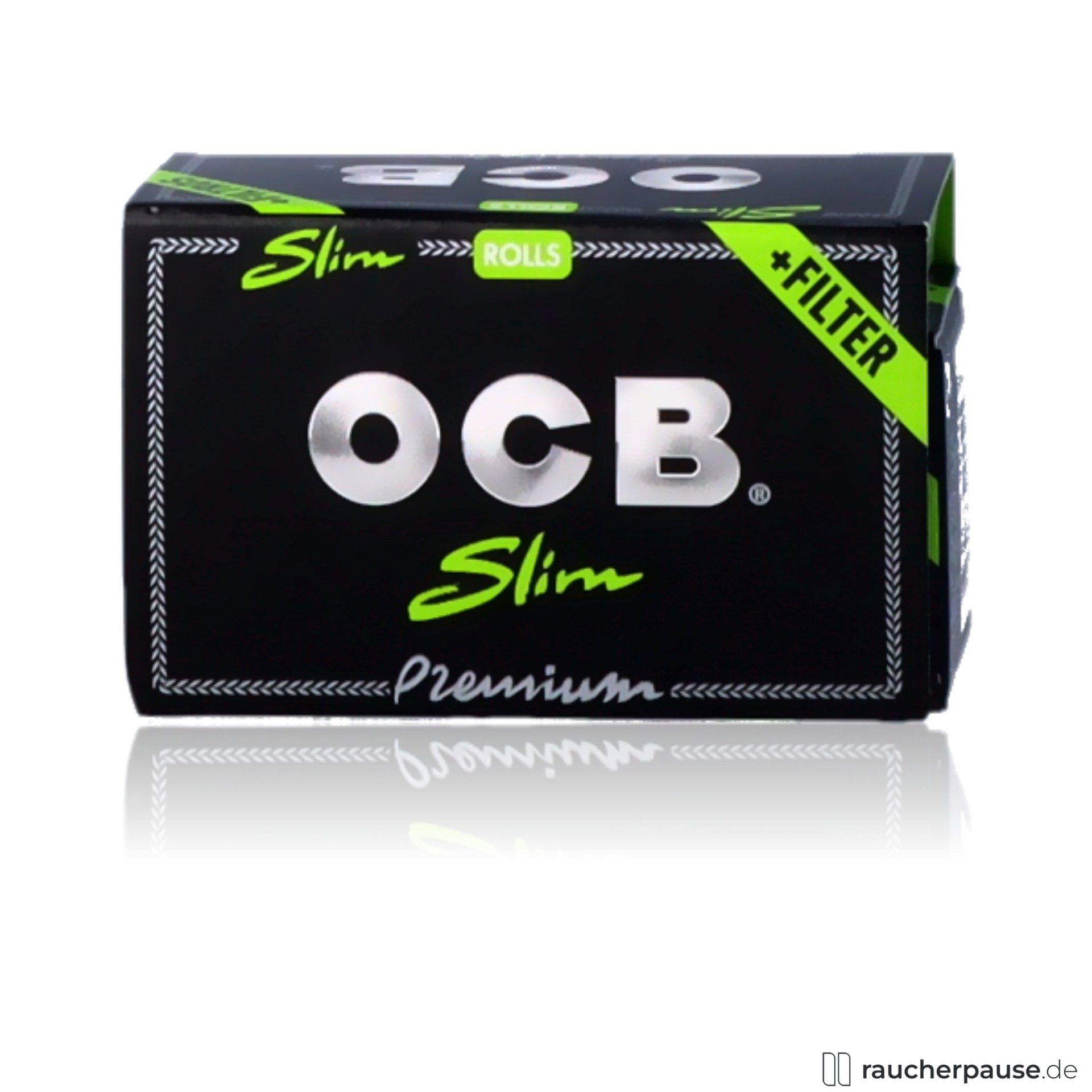 OCB Endlospapier Rolls | Extra dünn & geprägt | Inkl. 40 Filter Tips | Natürliche Gummierung