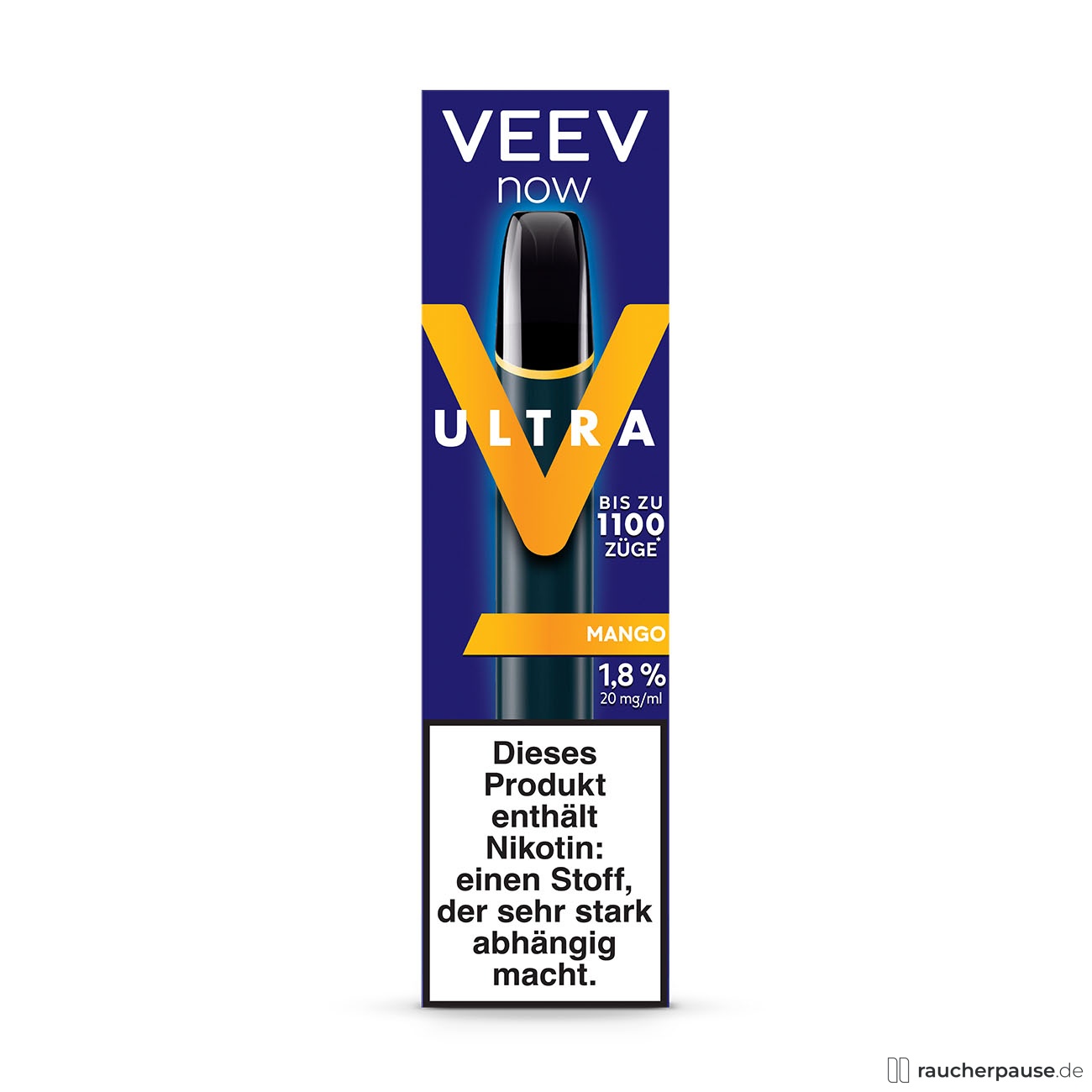 VEEV Now Ultra Einweg E-Zigarette | Mango Geschmack | 20mg Nikotin | 1100 Züge VEEV Now Ultra Einweg E-Zigarette | Mango Geschmack | 20mg Nikotin | 1100 Züge