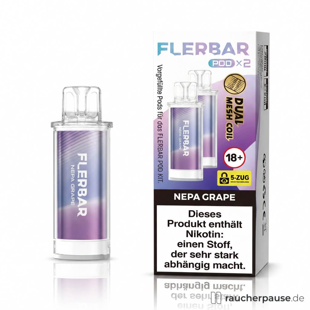 Flerbar Nepa Grape Prefilled Pods | 2 Stück | 20 mg/ml Nikotin