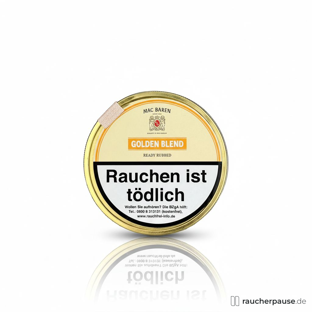 Mac Baren Golden Blend Pfeifentabak | 100g Dose | Burley & Virginia | Mild & Naturnah