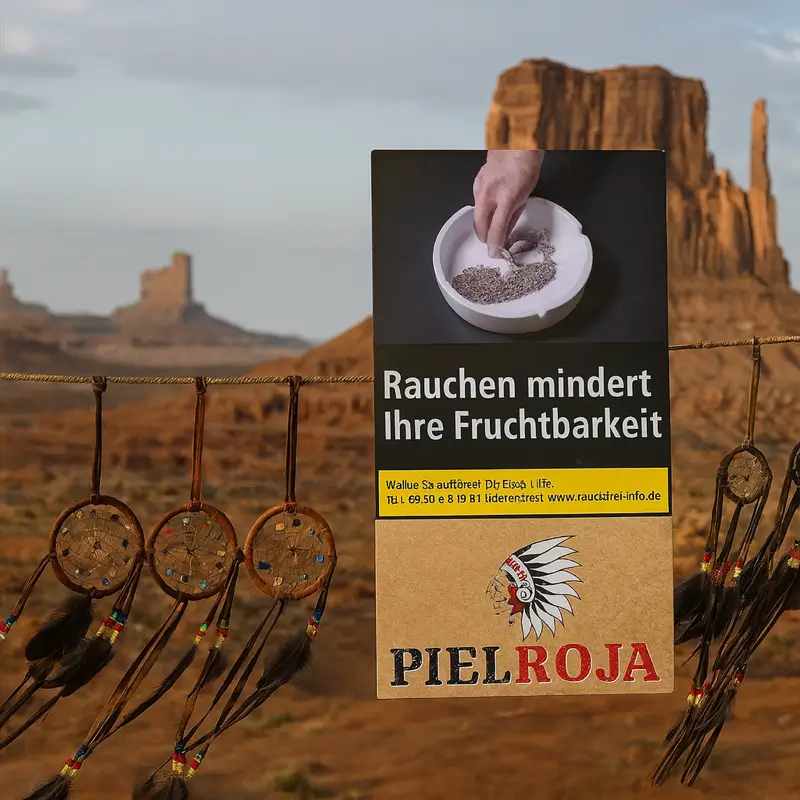 Pielroja Tabak Packung in der Savanne in den USA
