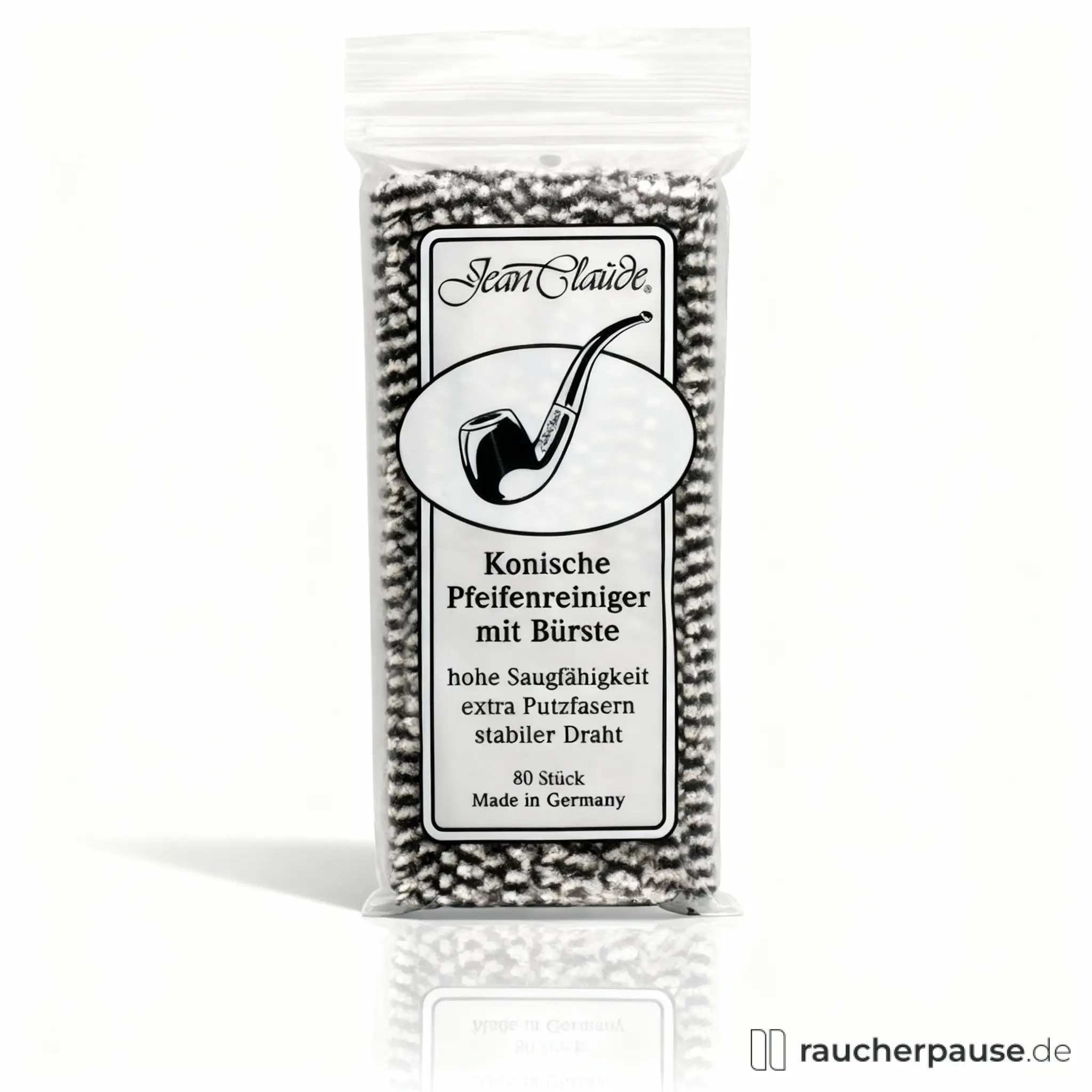 Jean Claude Konische Pfeifenreiniger mit Bürste | 80 Stück | Made in Germany