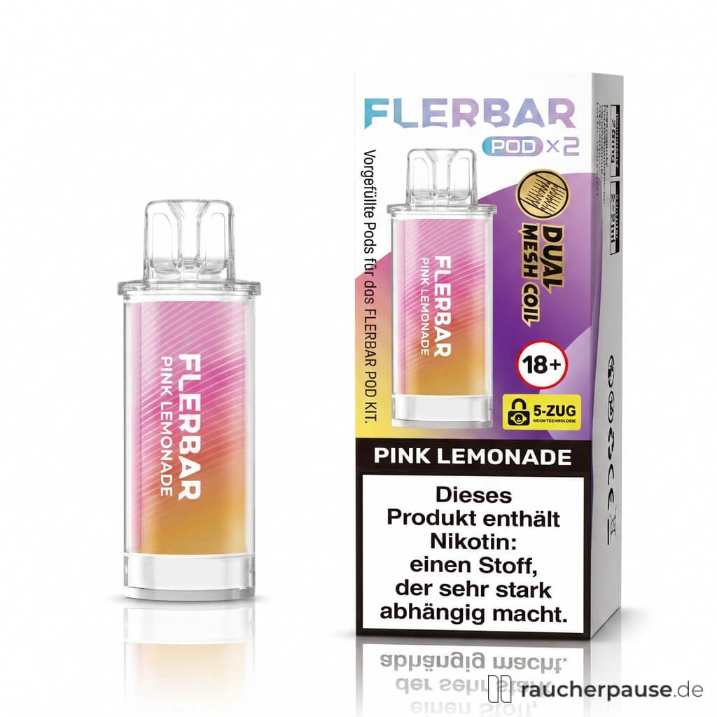 Flerbar Pink Lemonade Prefilled Pods | 2 Stück | 20 mg/ml Nikotin