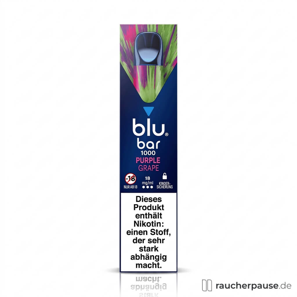 blu bar 1000 Purple Grape | 18 mg/ml Nikotin | bis zu 1000 Züge