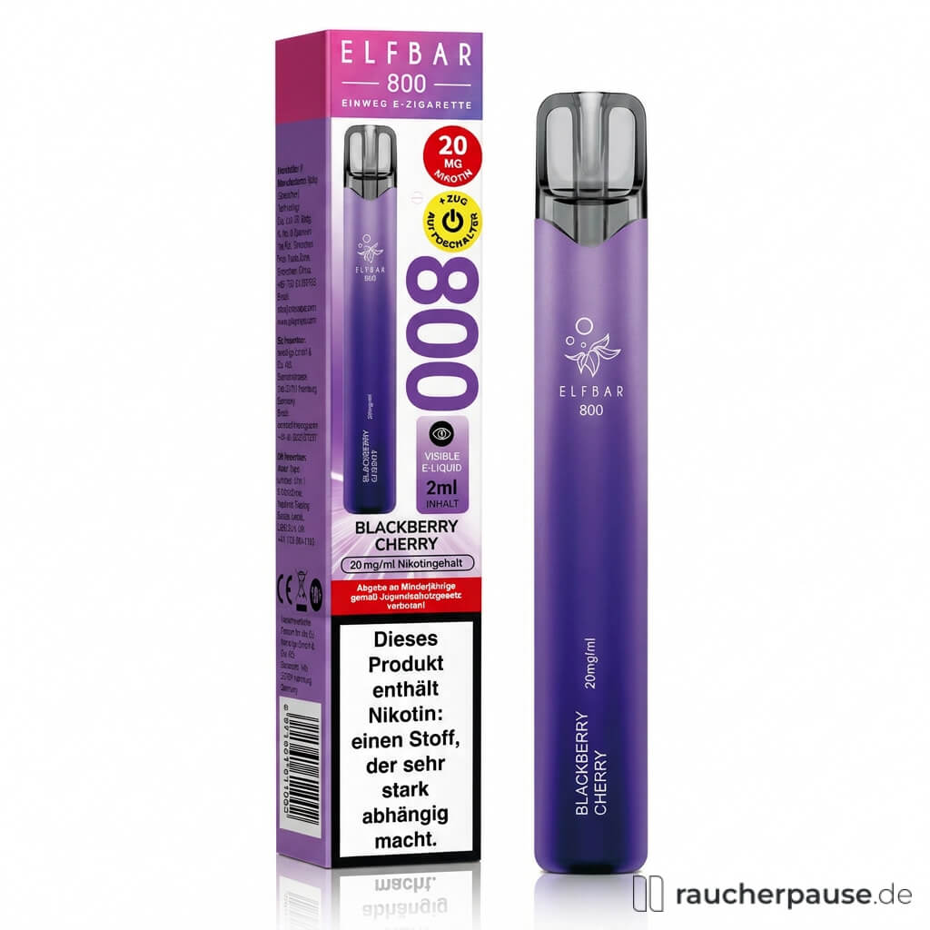 ELFBAR 800 Blackberry Cherry | 20 mg/ml Nikotin | bis zu 800 Züge
