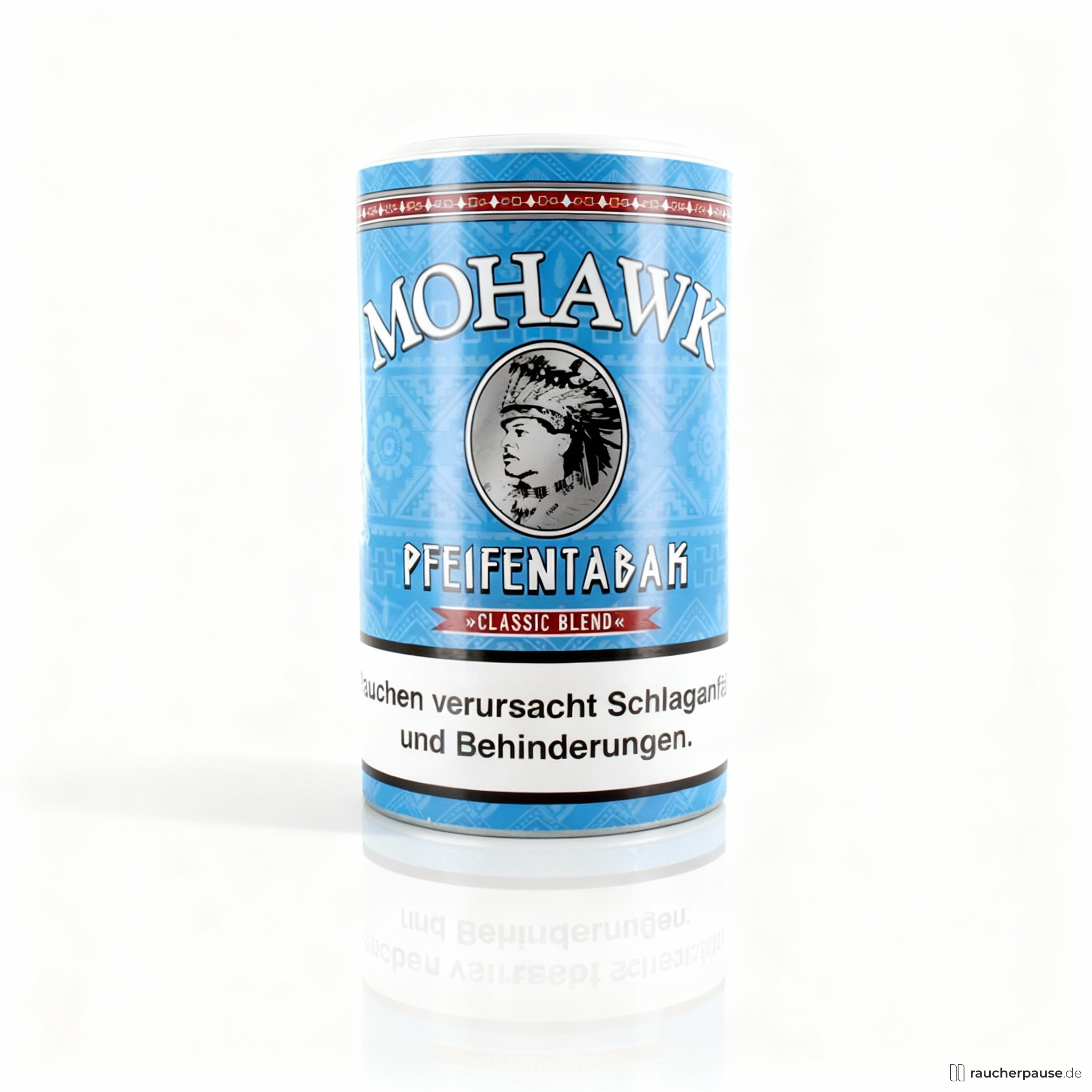 Mohawk Blue Classic Blend Pfeifentabak 150g Dose | Vollwürziger Pfeifentabak ohne Zusätze | Virginia, Burley & Orient Mischung