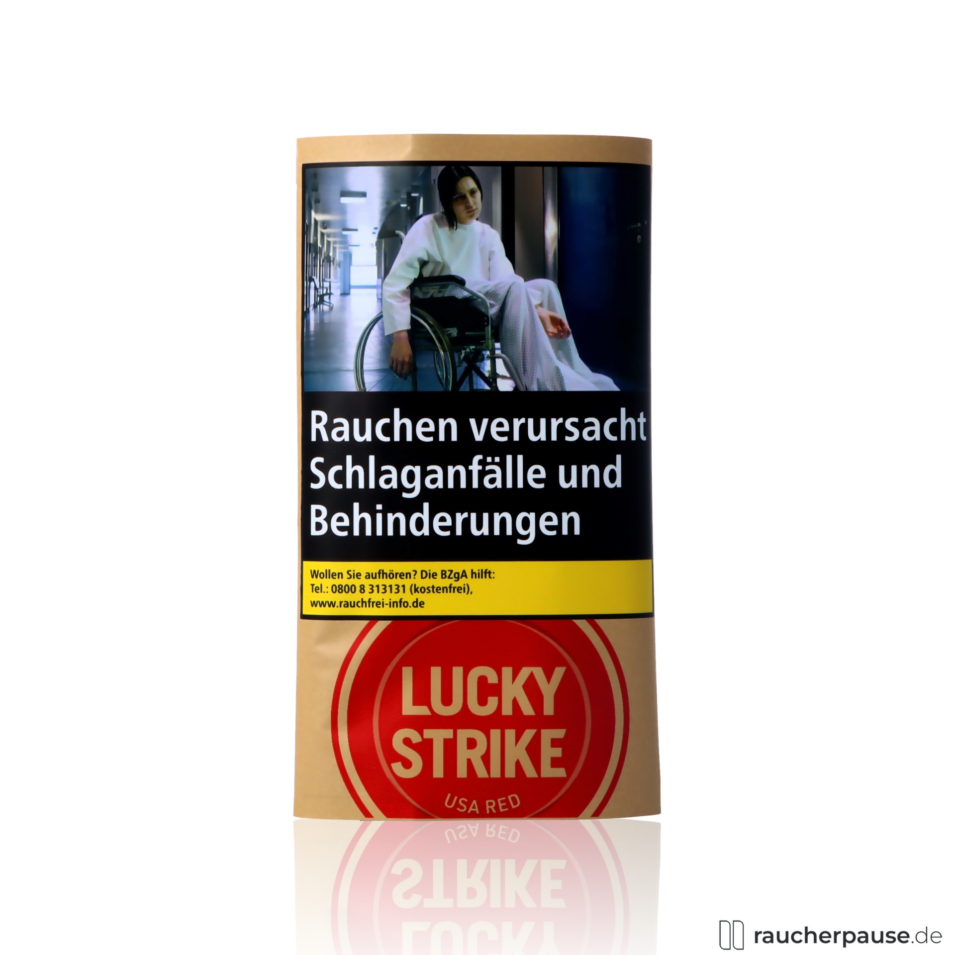Lucky Strike Origins USA Red | 30g Pouch | Feinschnitt | Ohne Zusätze
